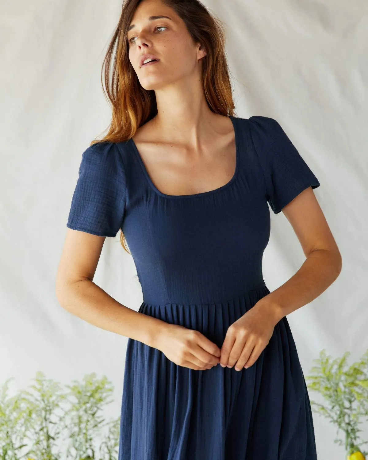 The Scarlet Dress | Navy Gauze sold by Christy Dawn