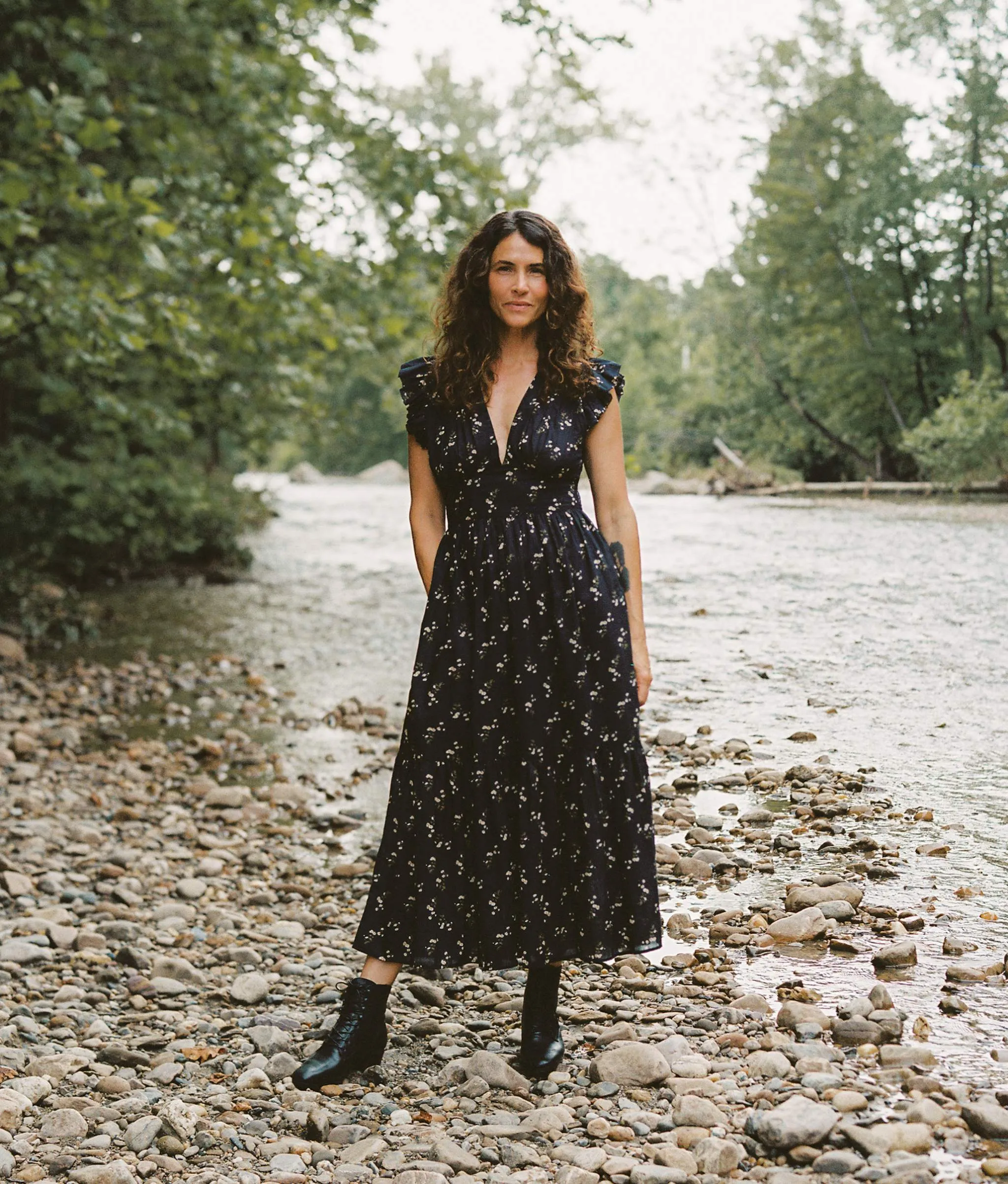 The Aurelia Dress | Noir Dancing Chamomile sold by Christy Dawn product image thumbnail 4