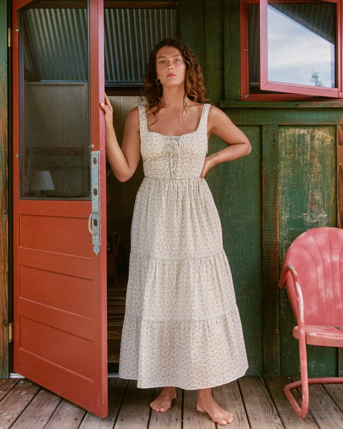 The Adele Dress | Creme Strawberry sold by Christy Dawn