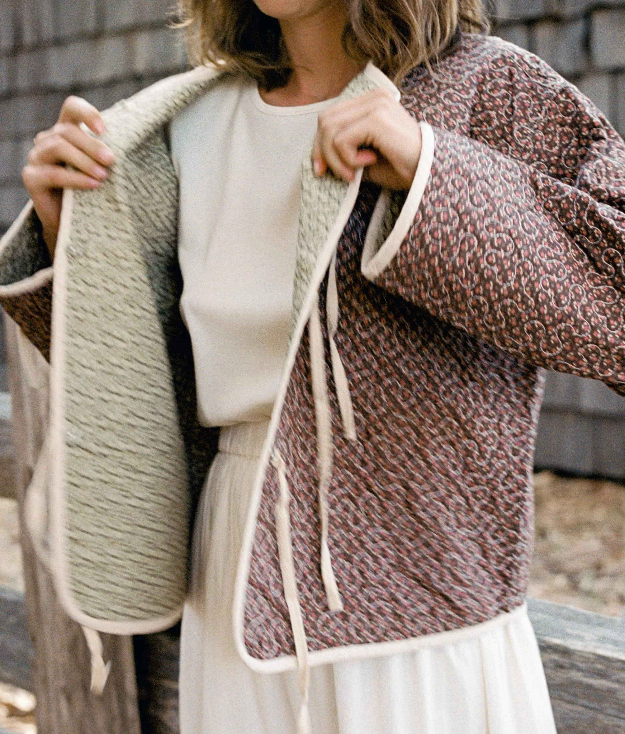 The Kira Jacket | Geo Ditsy Hickory sold by Christy Dawn product image thumbnail 5