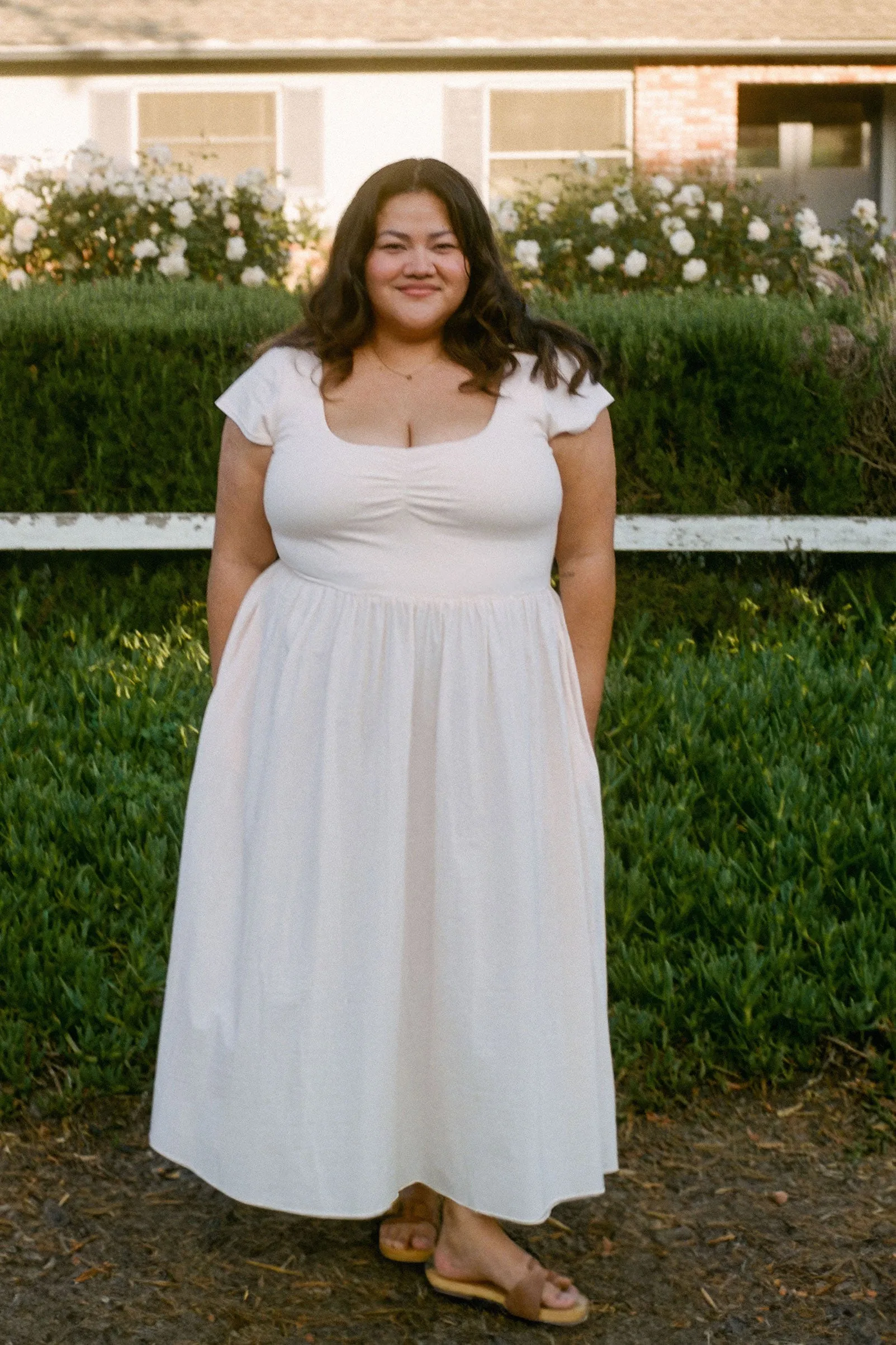 The Monica Dress Extended | Petal Pink sold by Christy Dawn