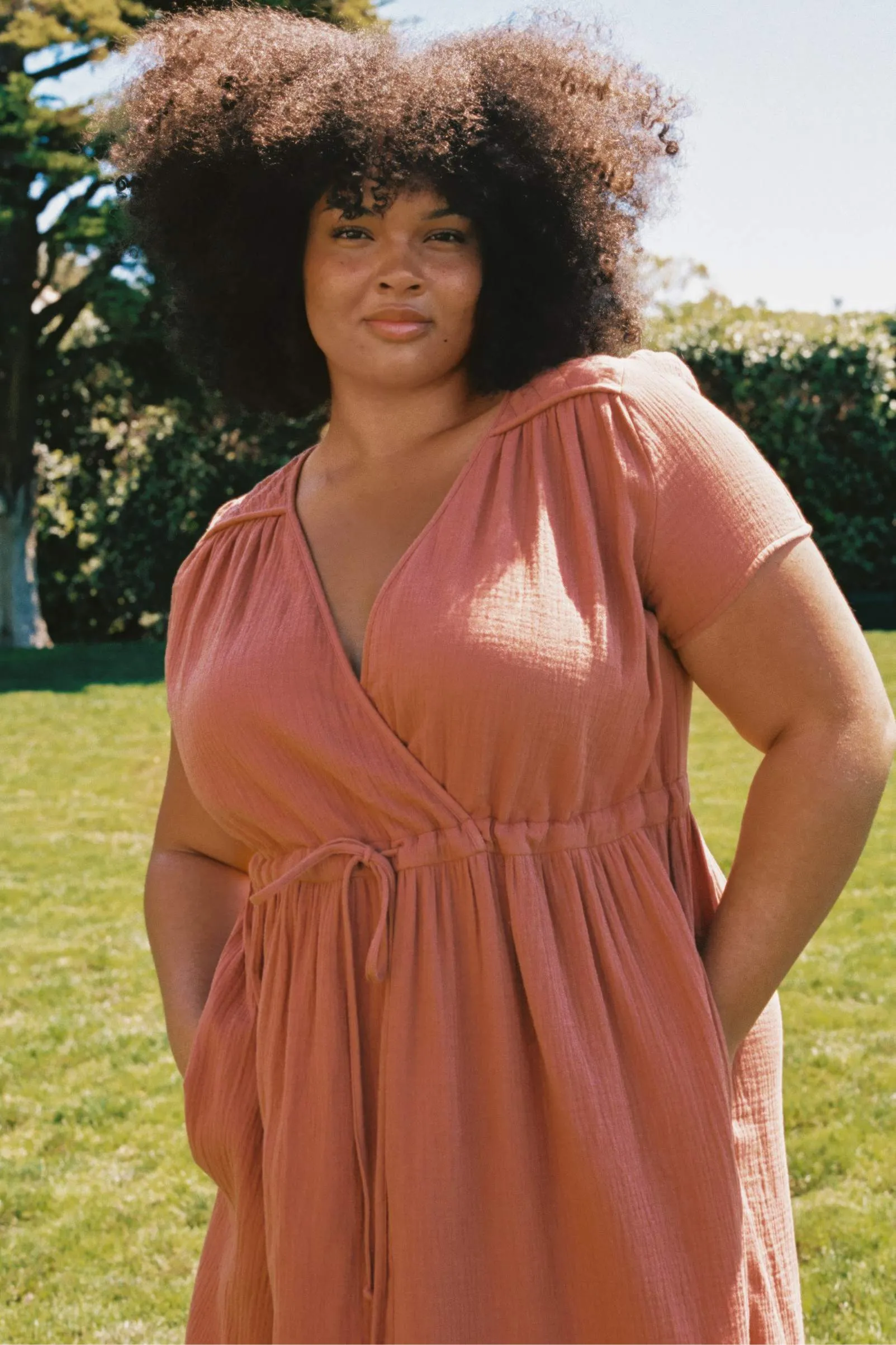 The Dawn Dress Extended | Terracotta Gauze sold by Christy Dawn product image thumbnail 3