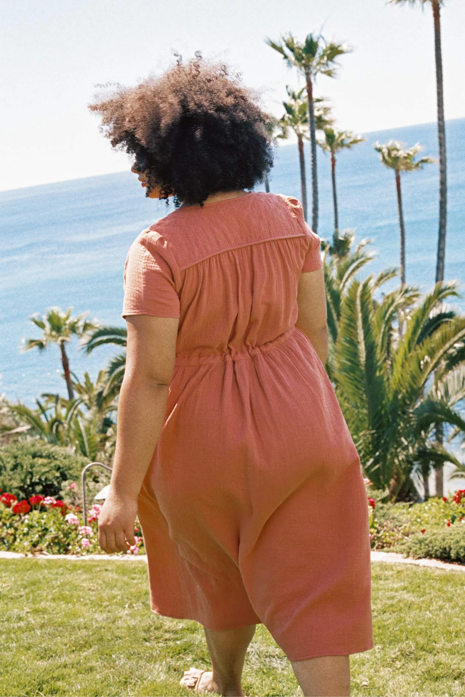 The Dawn Dress Extended | Terracotta Gauze sold by Christy Dawn product image thumbnail 4