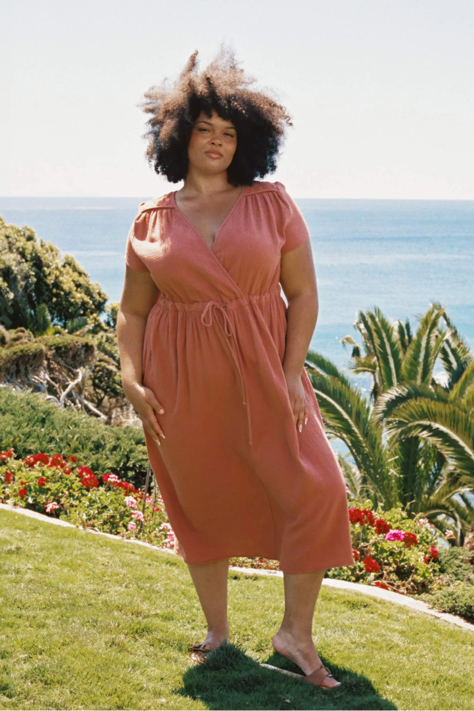 The Dawn Dress Extended | Terracotta Gauze sold by Christy Dawn product image thumbnail 2