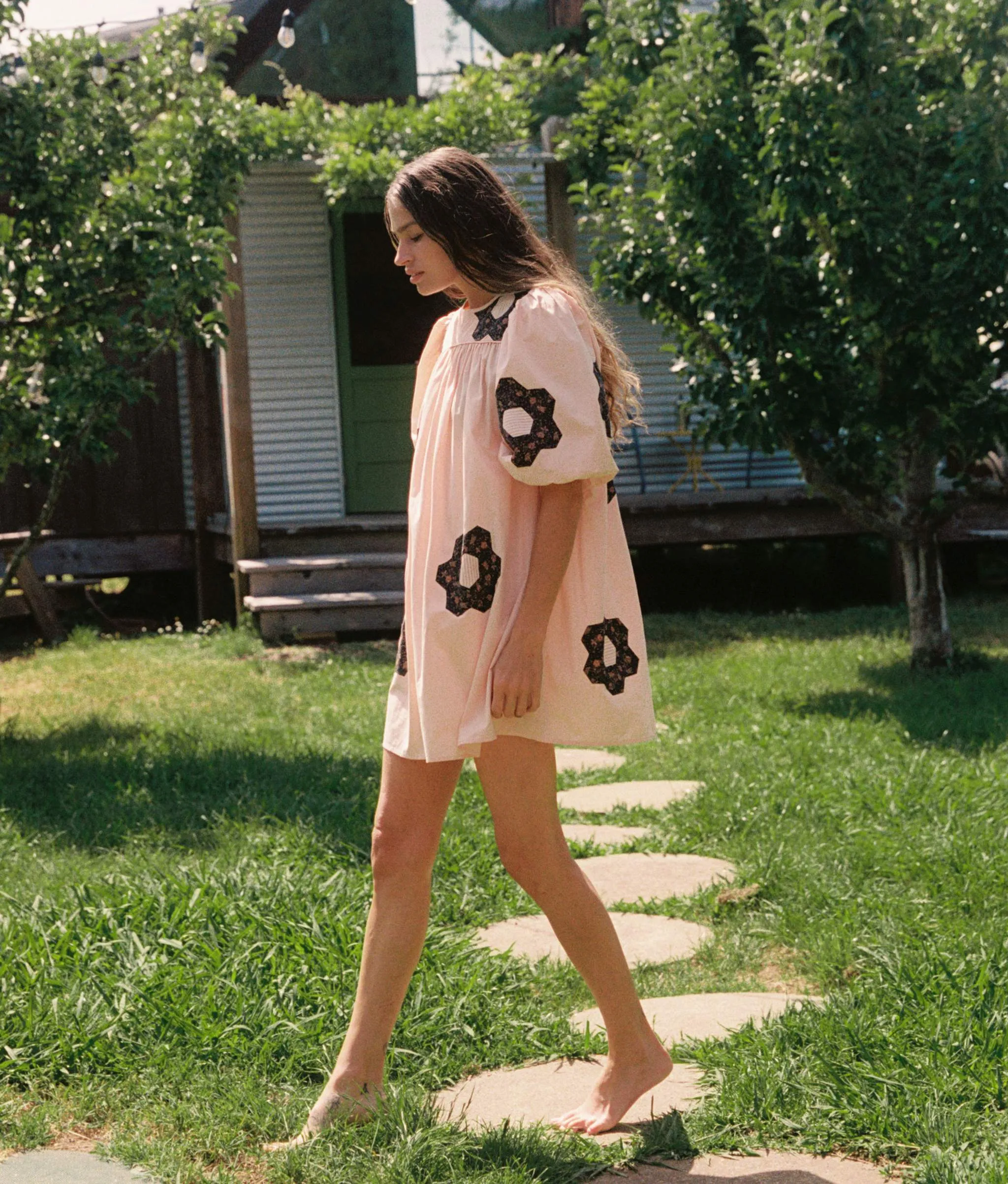 The Bella Dress | Blush Patchwork sold by Christy Dawn product image thumbnail 3