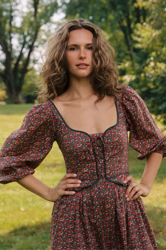 The Narcissa Dress | Evergreen Apple Harvest sold by Christy Dawn