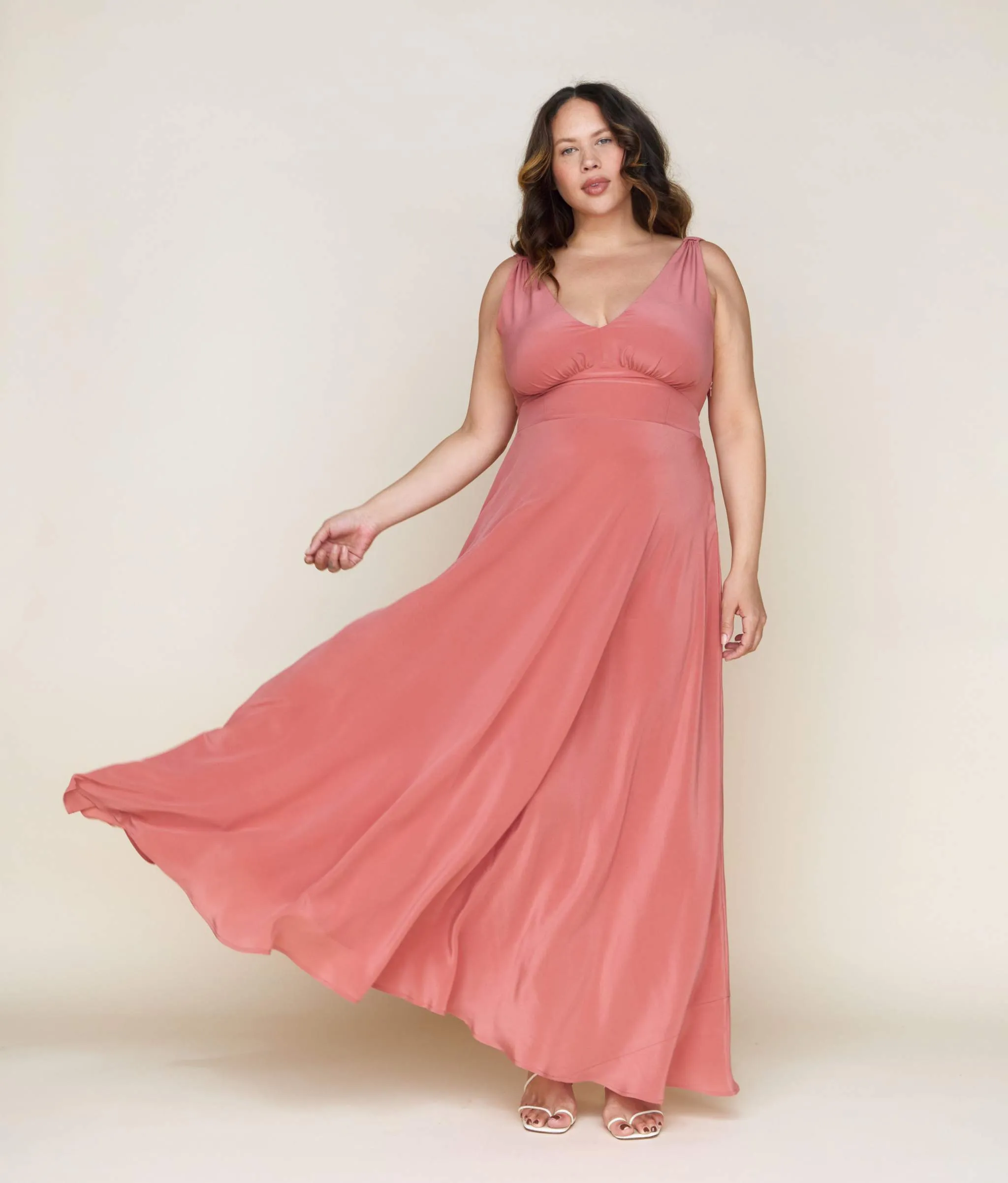 The Angelica Dress | Dusty Rose Silk sold by Christy Dawn product image thumbnail 4