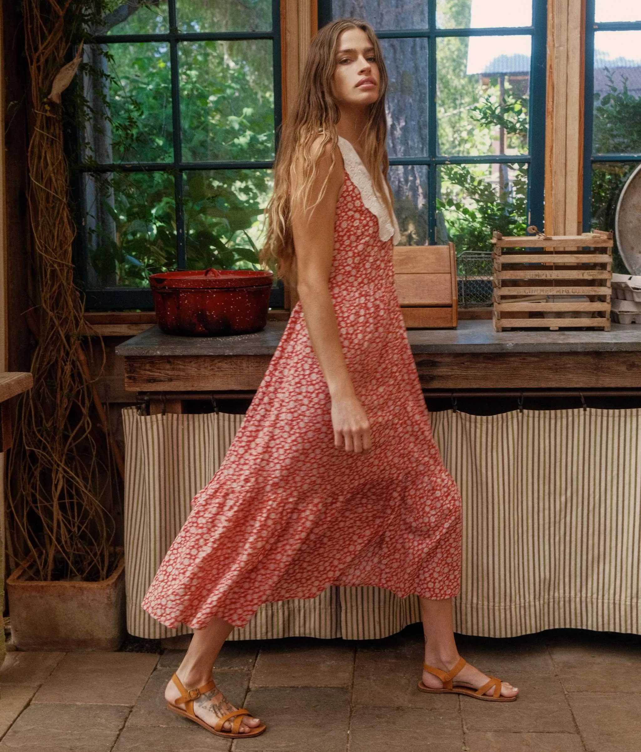 The Jessalyn Dress | Crimson Calendula sold by Christy Dawn product image thumbnail 5