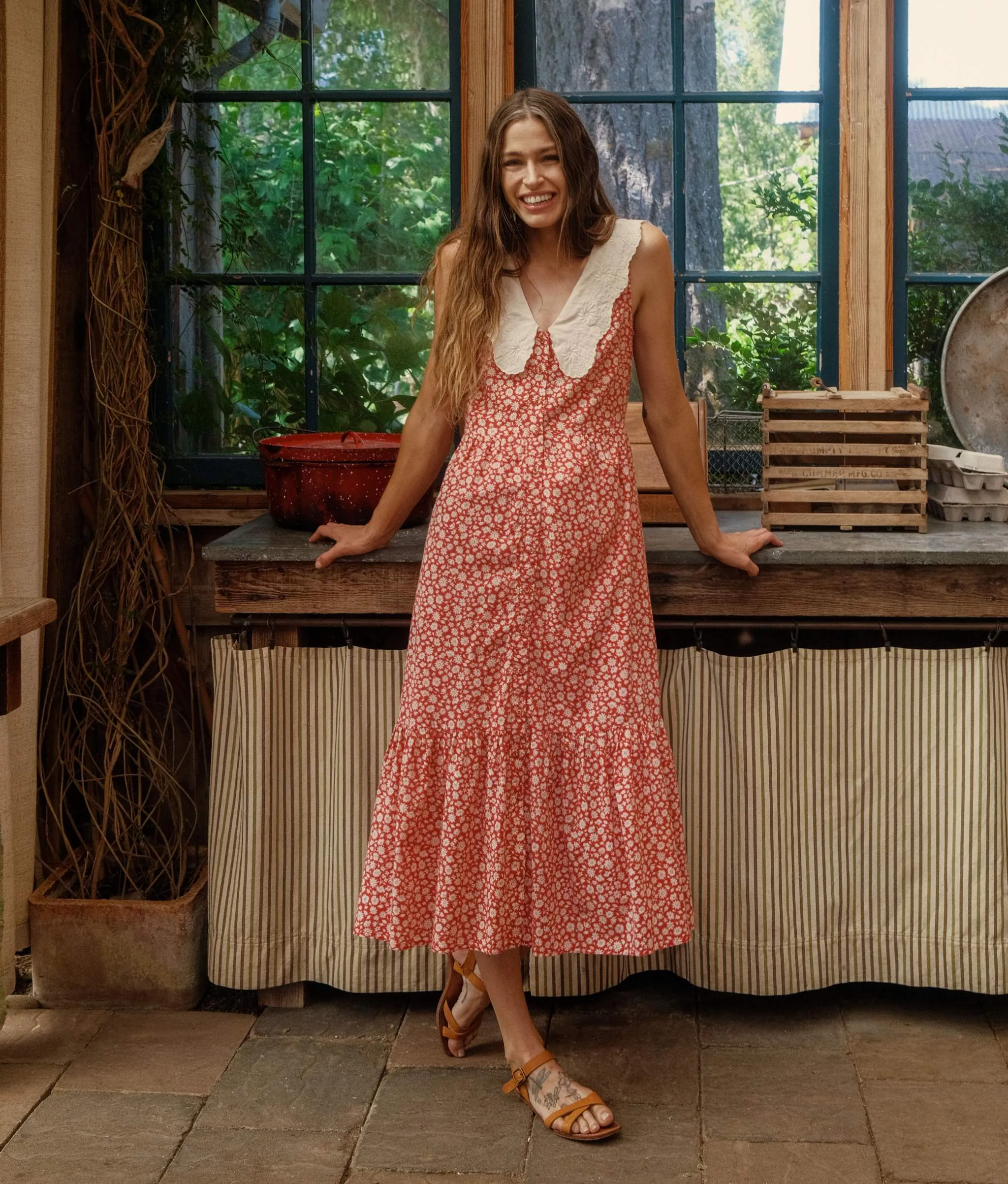 The Jessalyn Dress | Crimson Calendula sold by Christy Dawn product image thumbnail 2