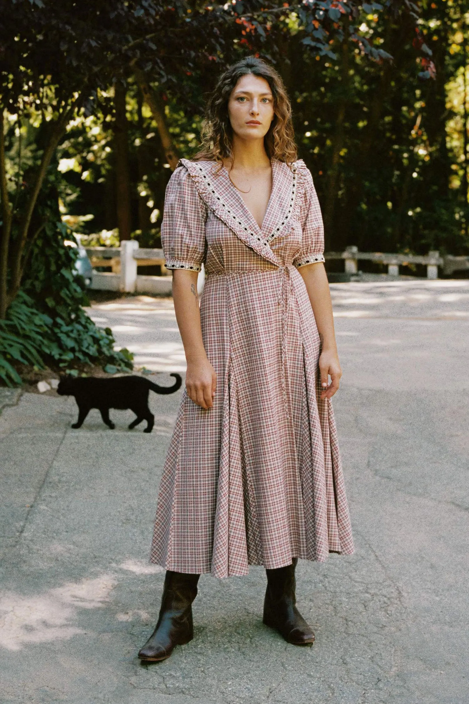 The Rachel Dress | Ruby Plaid sold by Christy Dawn