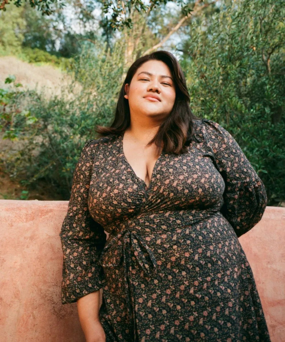 The Bergen Dress Extended | Black Cosmos Floral sold by Christy Dawn product image thumbnail 5