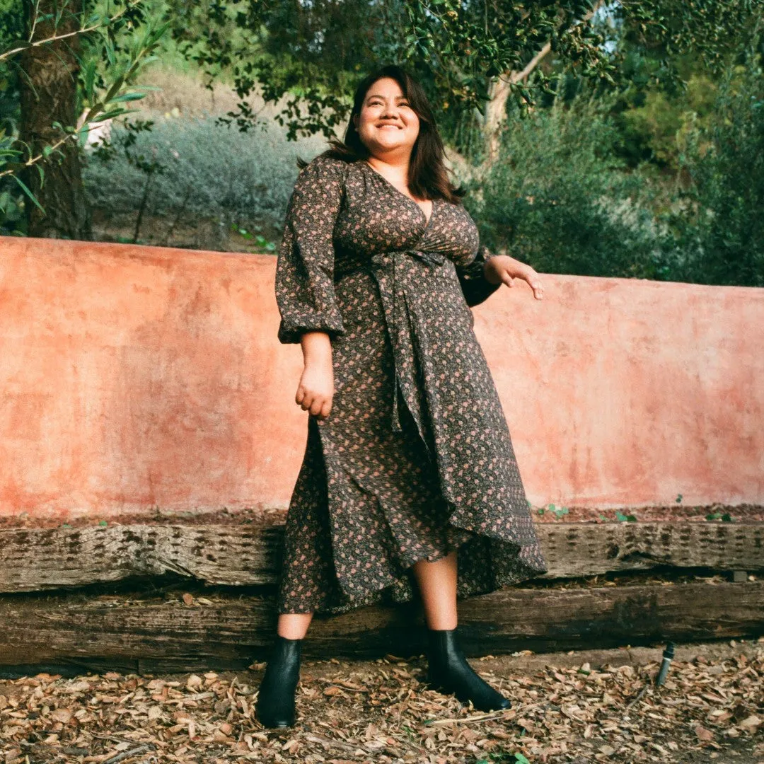 The Bergen Dress Extended | Black Cosmos Floral sold by Christy Dawn product image thumbnail 2