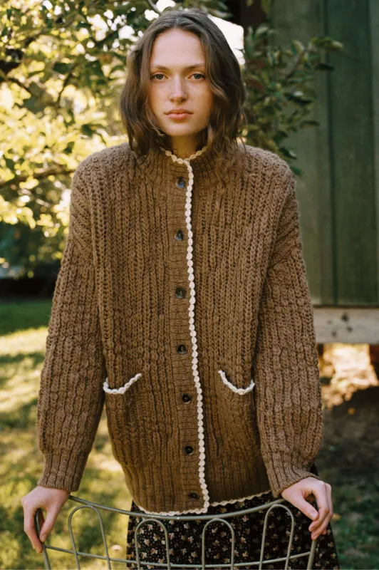 The Hilde Cardigan | Camel sold by Christy Dawn