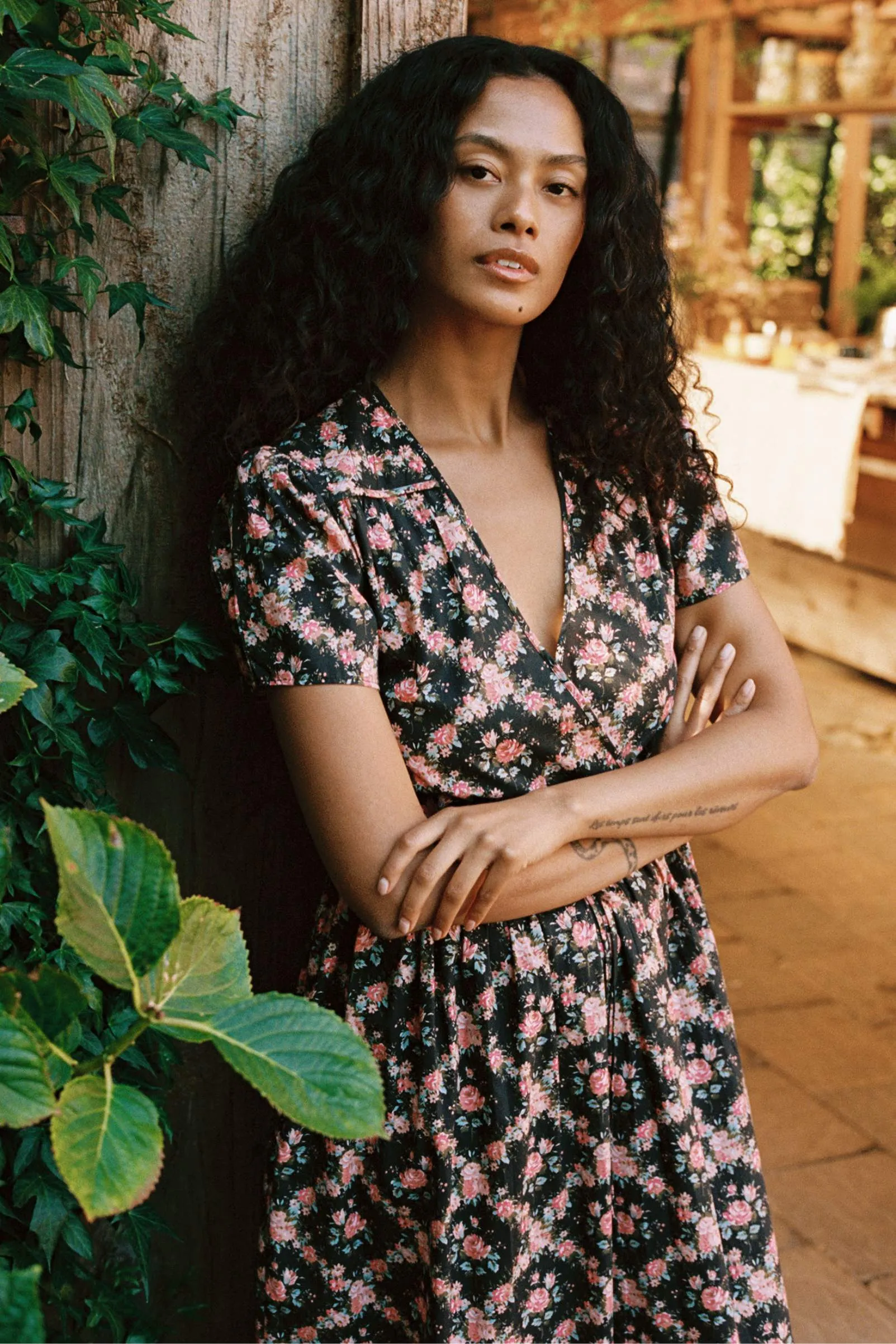 The Dawn Dress Petites | Night Rose Lattice sold by Christy Dawn