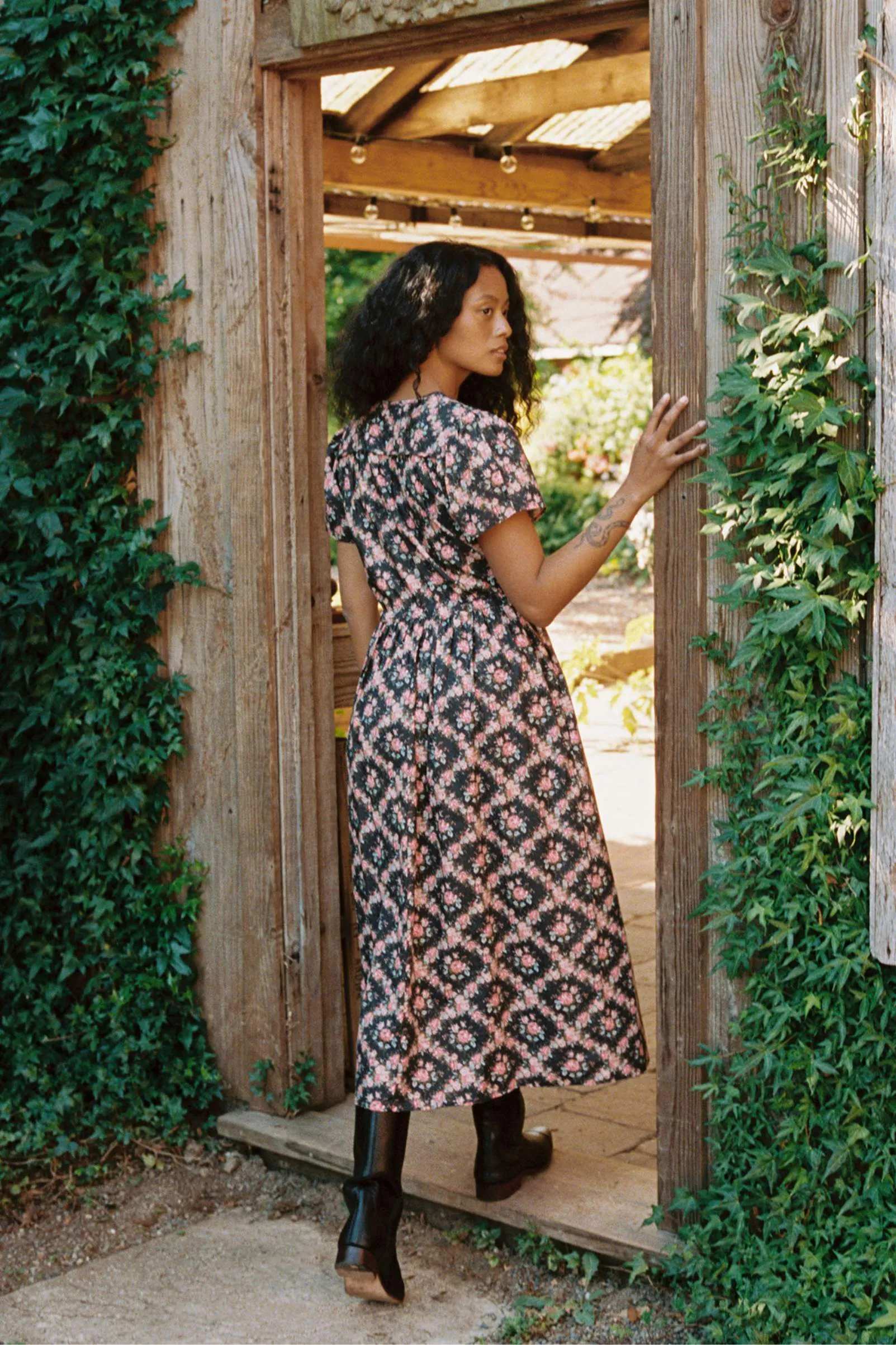 The Dawn Dress Petites | Night Rose Lattice sold by Christy Dawn product image thumbnail 3