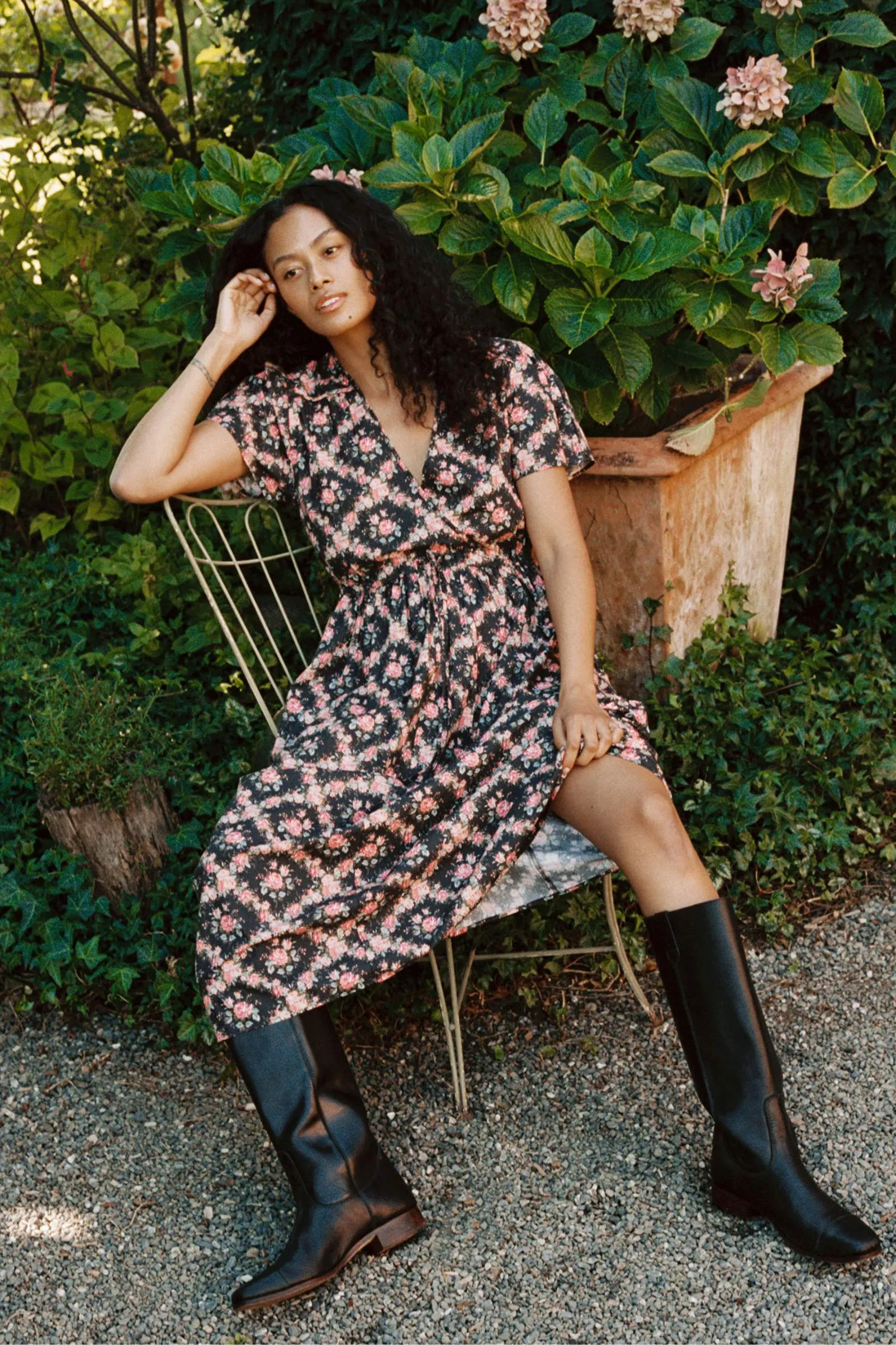 The Dawn Dress Petites | Night Rose Lattice sold by Christy Dawn product image thumbnail 4