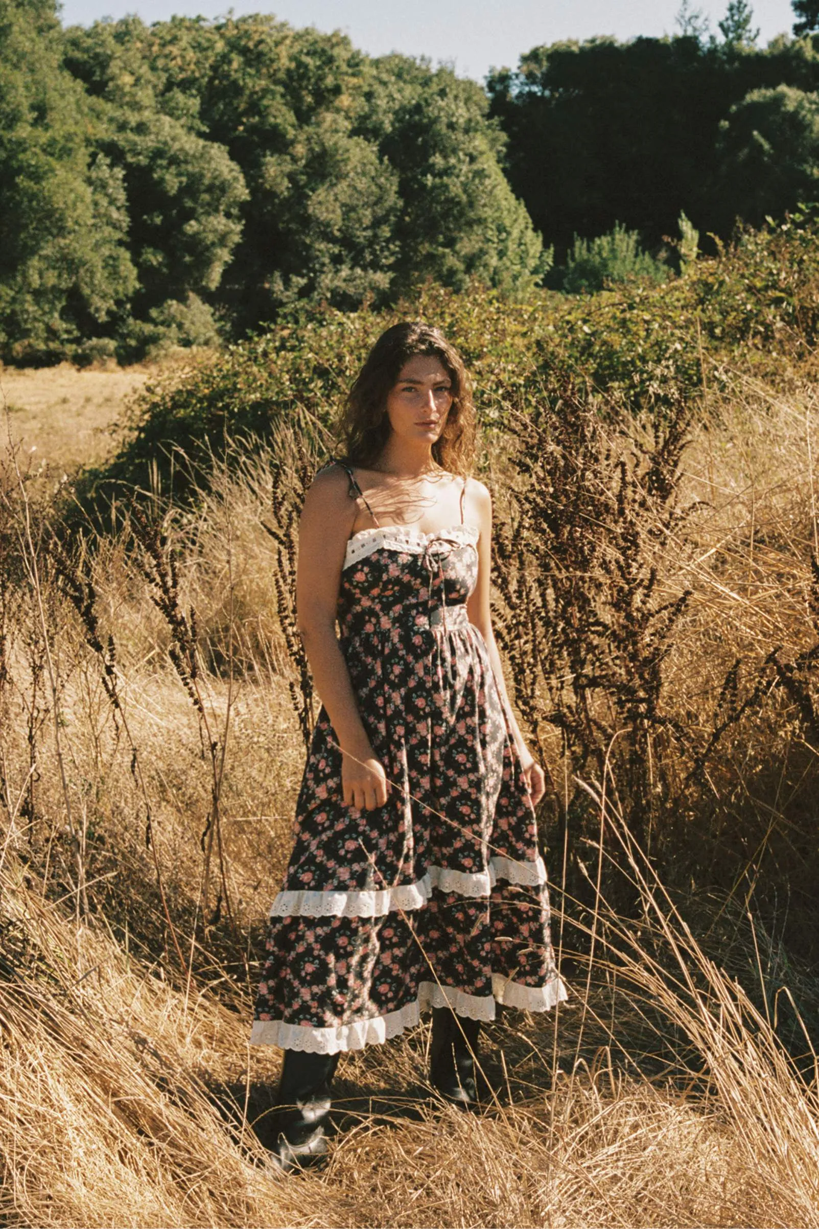 The Emma Dress | Night Rose Lattice sold by Christy Dawn product image thumbnail 4