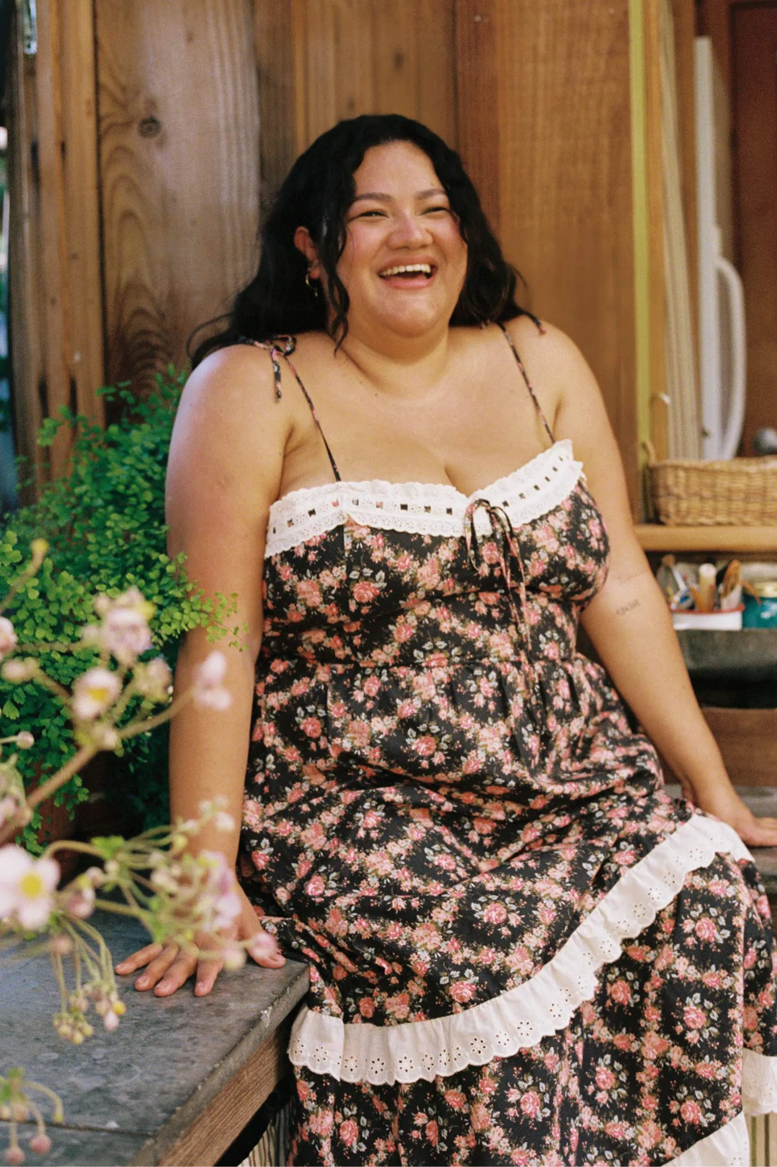 The Emma Dress Extended | Night Rose Lattice sold by Christy Dawn