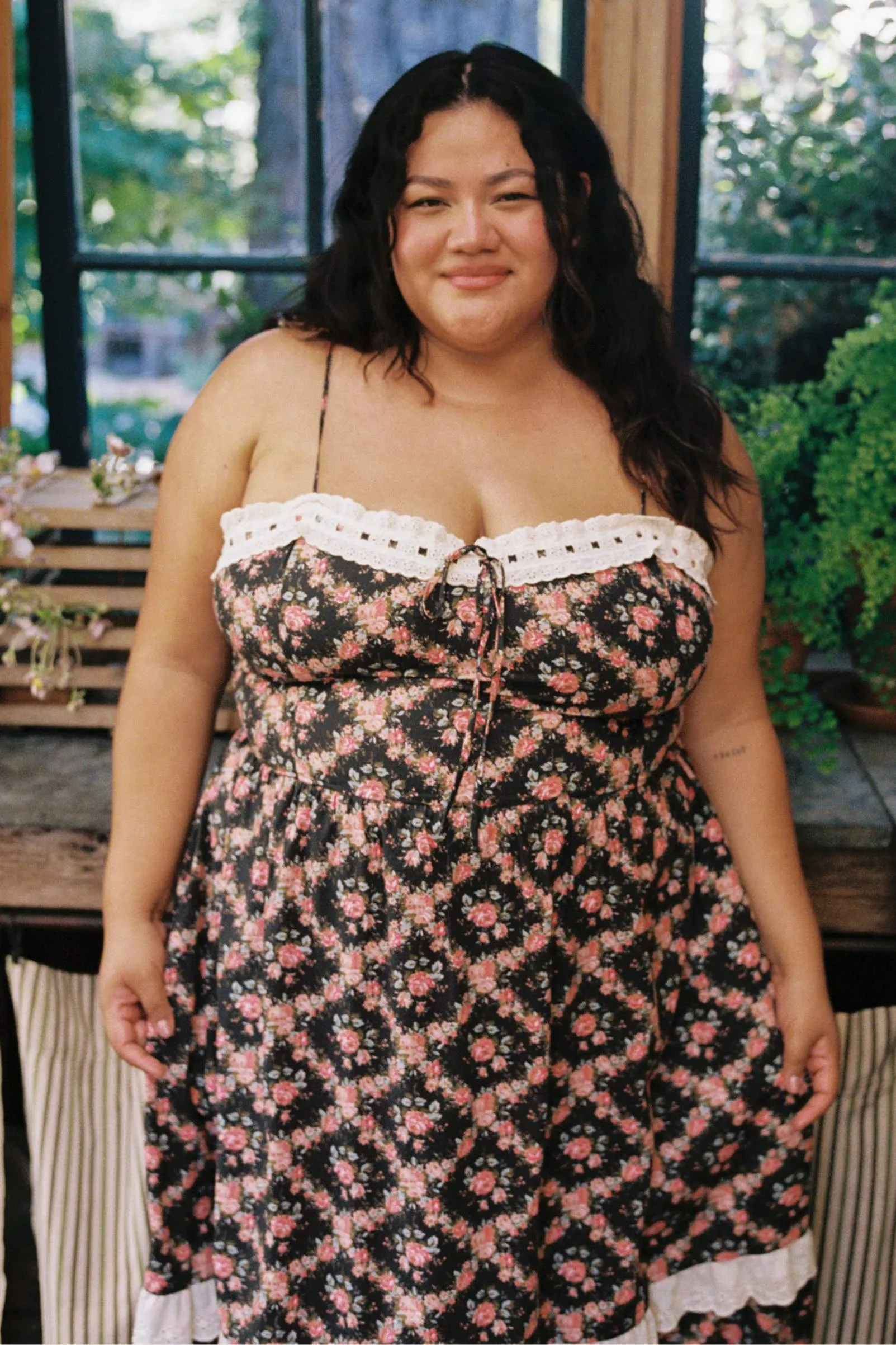 The Emma Dress Extended | Night Rose Lattice sold by Christy Dawn product image thumbnail 2