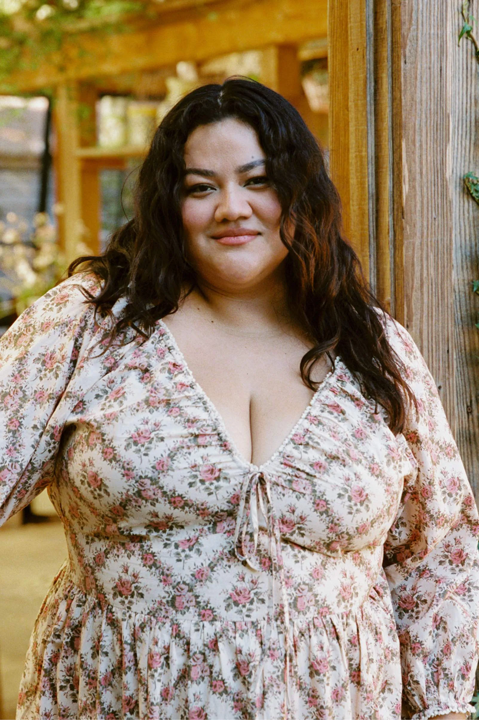 The Venus Dress Extended | Ivory Rose Lattice sold by Christy Dawn product image thumbnail 2