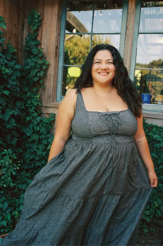 The Adele Dress Extended | Midnight Floral sold by Christy Dawn