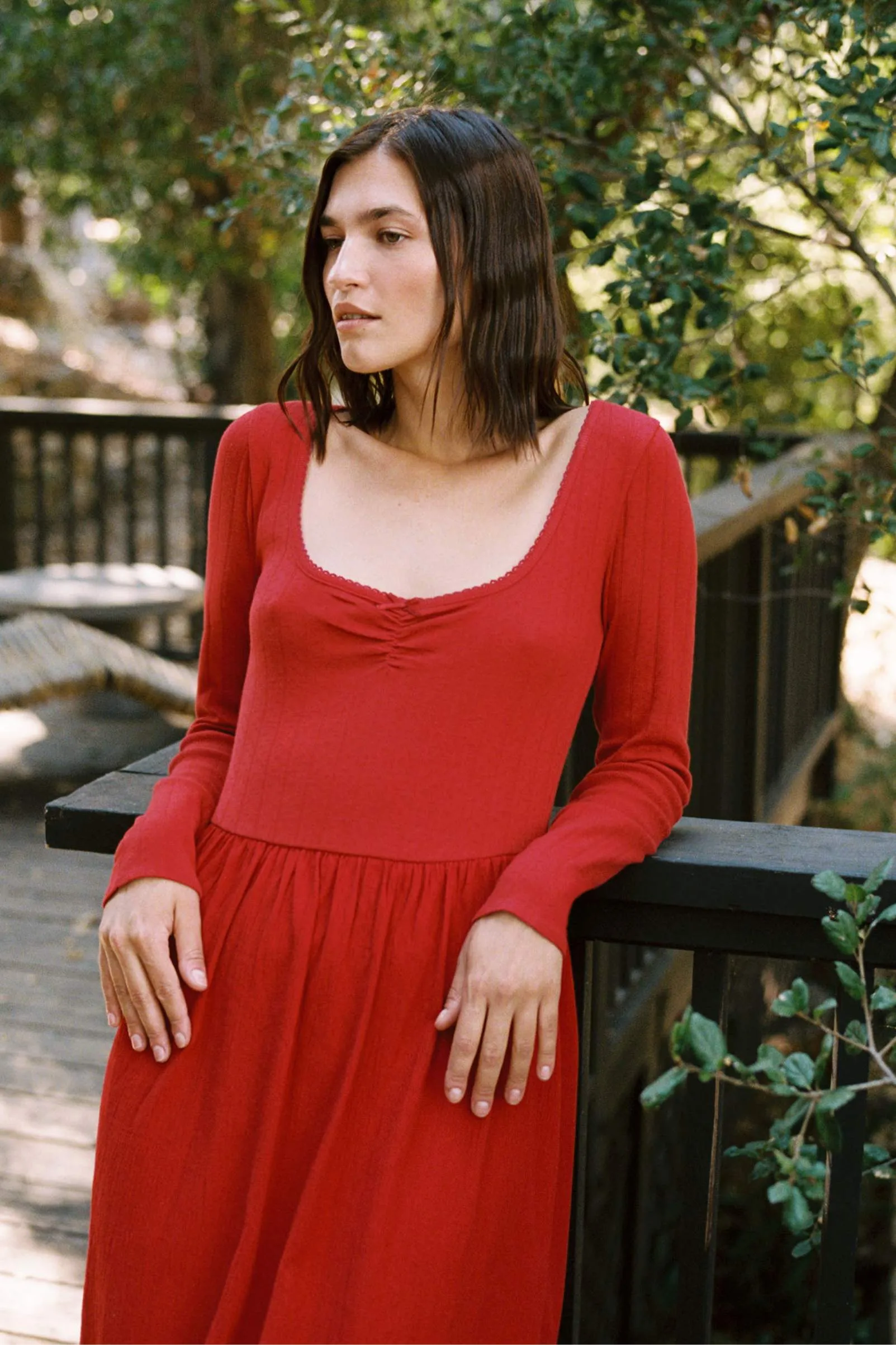 The Ramona Dress | Crimson sold by Christy Dawn