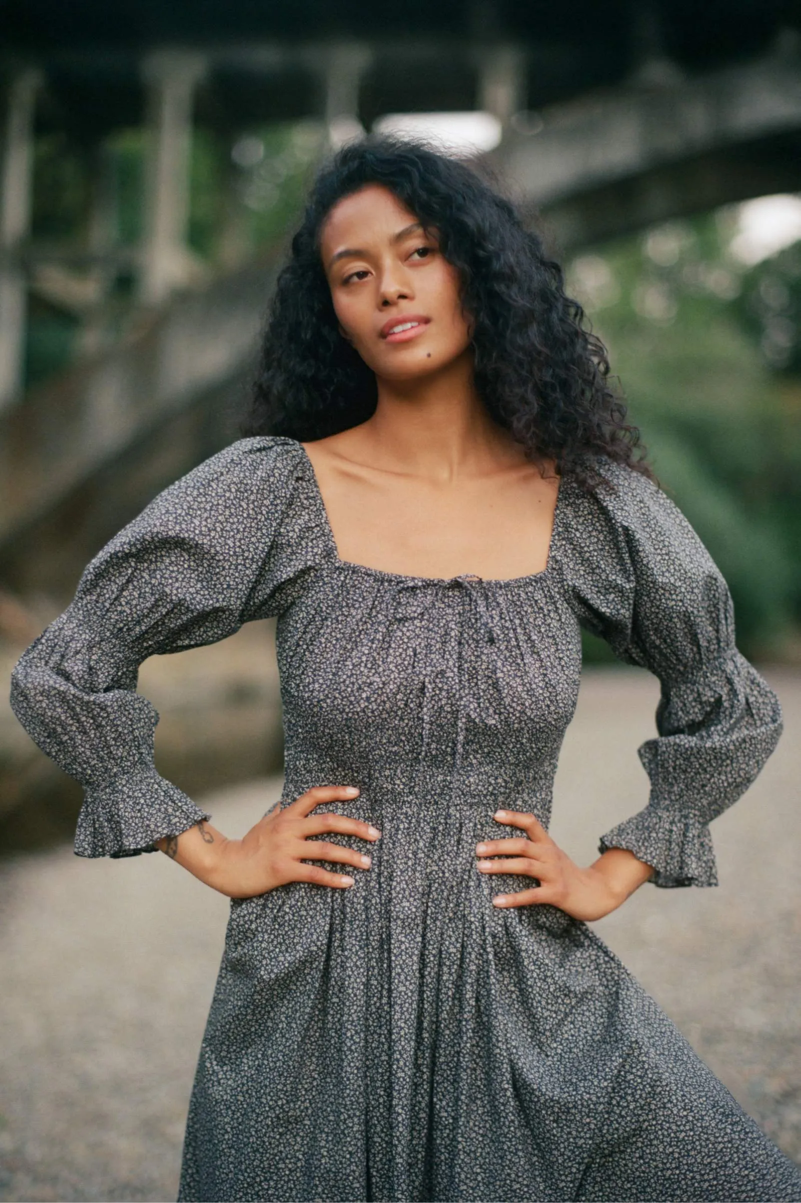 The Adelia Dress | Midnight Floral sold by Christy Dawn product image thumbnail 3