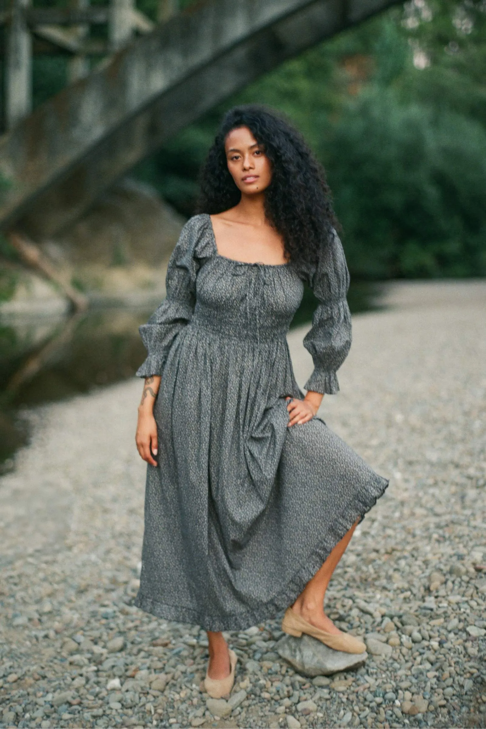 The Adelia Dress | Midnight Floral sold by Christy Dawn product image thumbnail 2