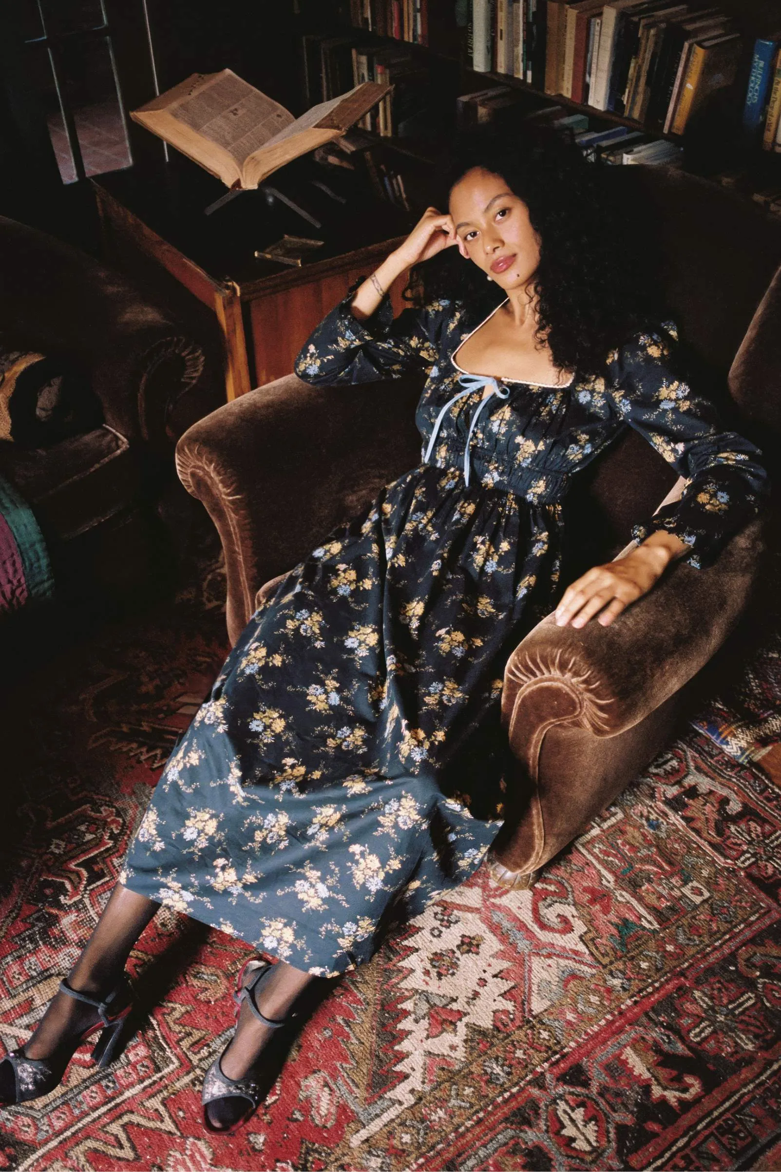 The Manuela Dress | Night Chrysanthemum sold by Christy Dawn product image thumbnail 2