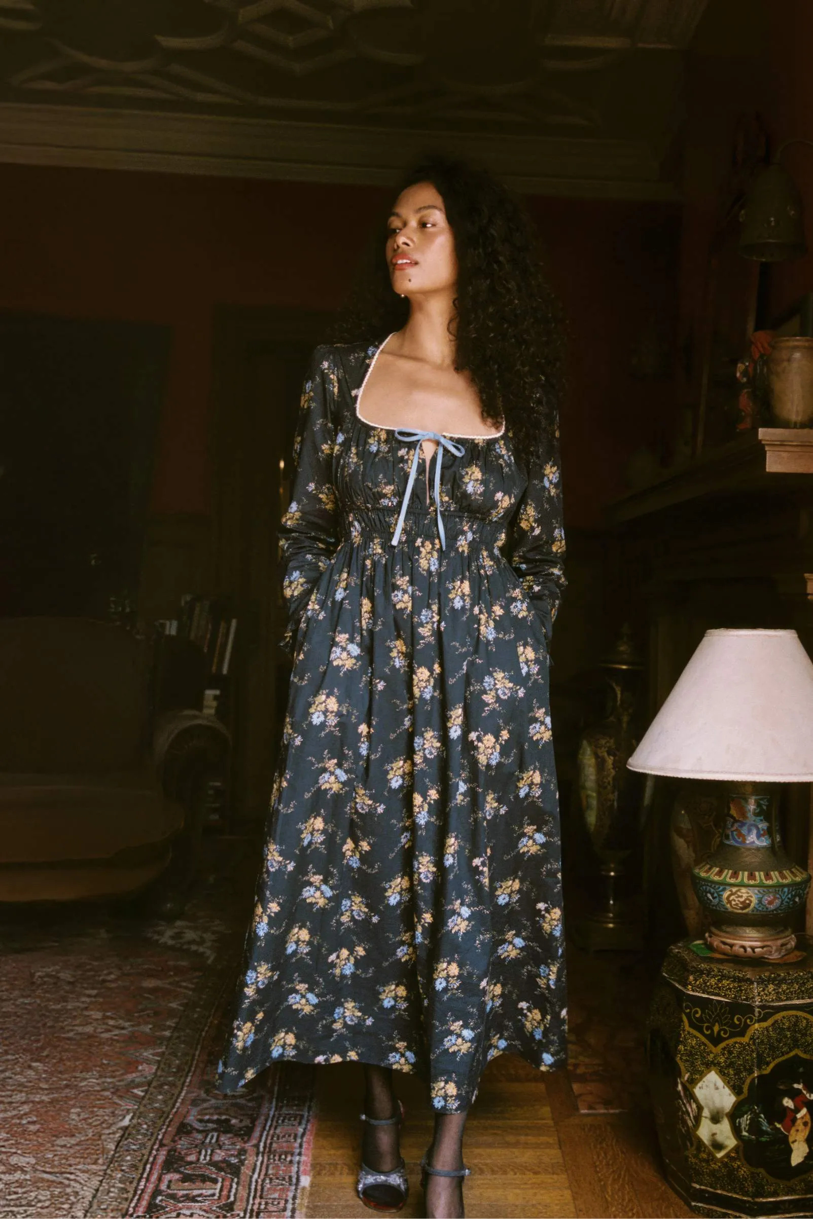 The Manuela Dress | Night Chrysanthemum sold by Christy Dawn product image thumbnail 4