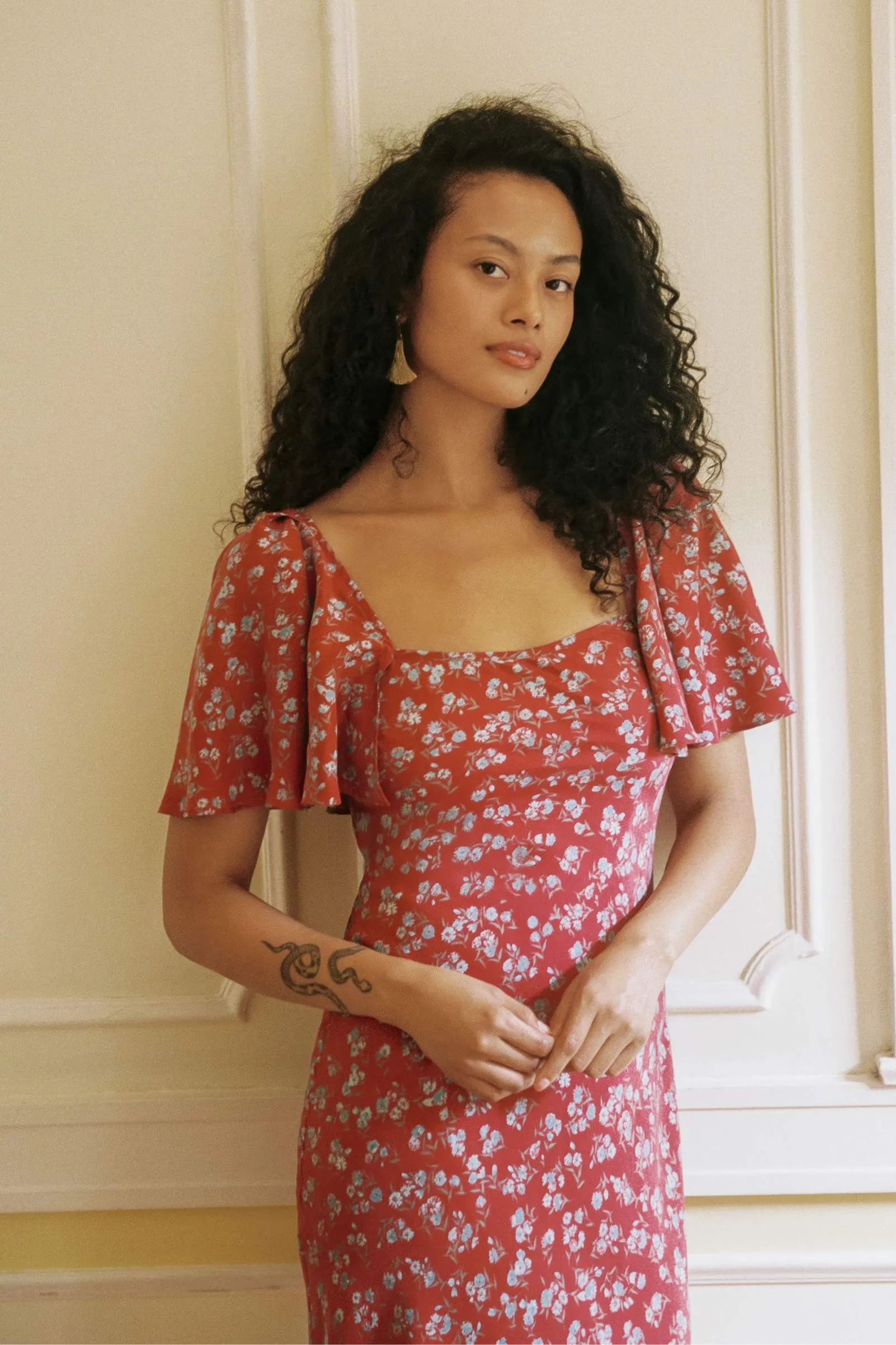 The Carmen Dress | Vermillion Tulips sold by Christy Dawn product image thumbnail 3