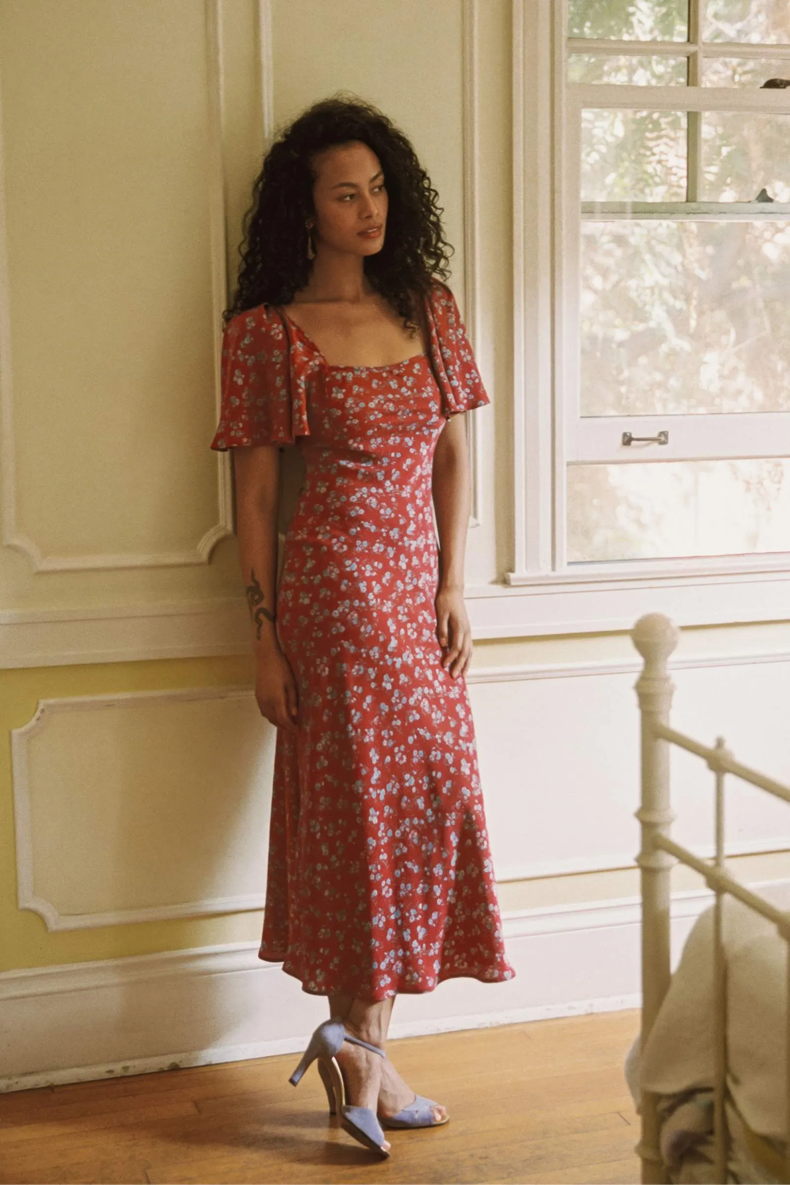 The Carmen Dress | Vermillion Tulips sold by Christy Dawn product image thumbnail 4