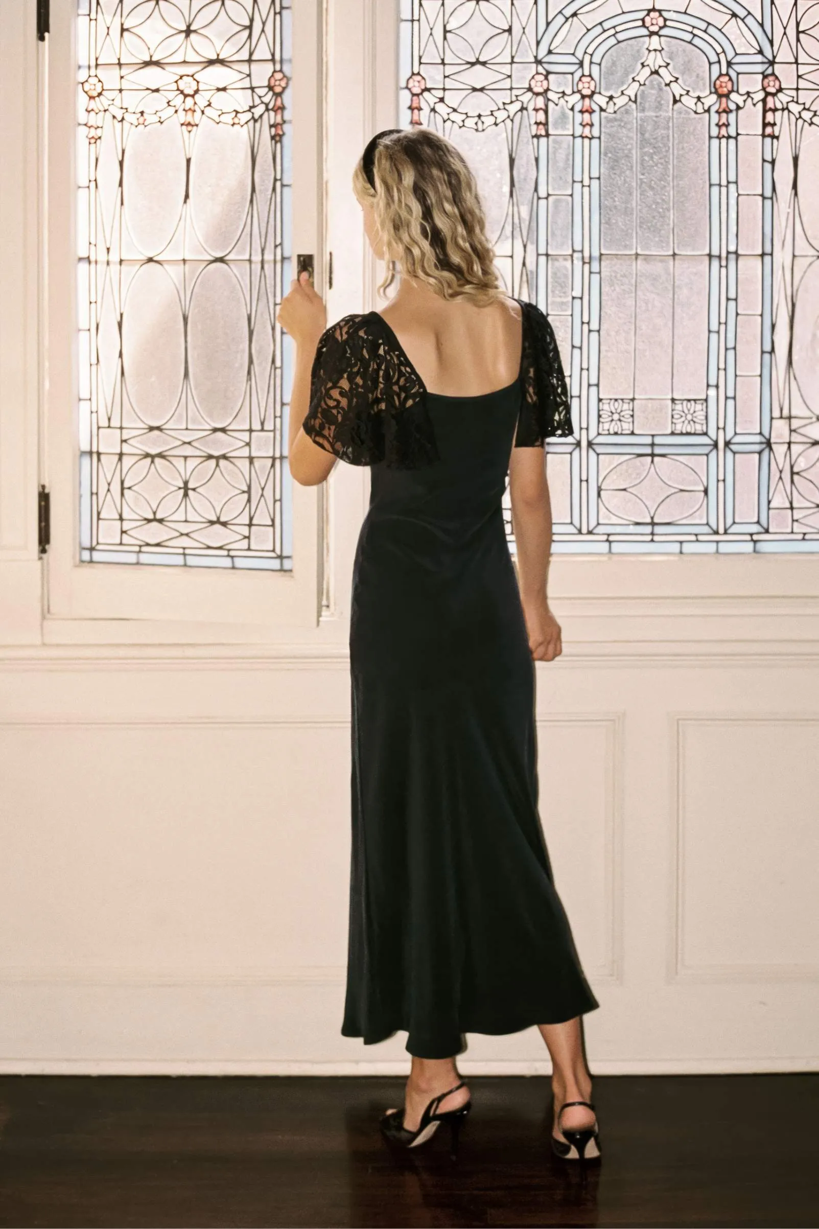 The Carmen Dress | Raven Silk sold by Christy Dawn product image thumbnail 4