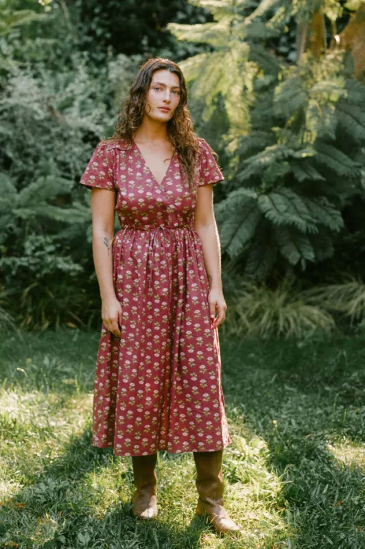 The Simple Dawn Dress | Antique Lotus Red sold by Christy Dawn