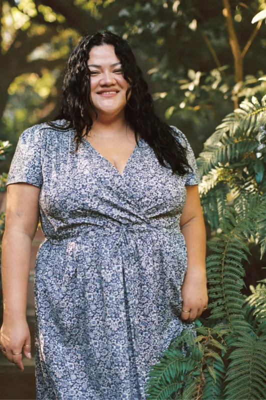 The Simple Dawn Dress Extended | Daisy Navy sold by Christy Dawn
