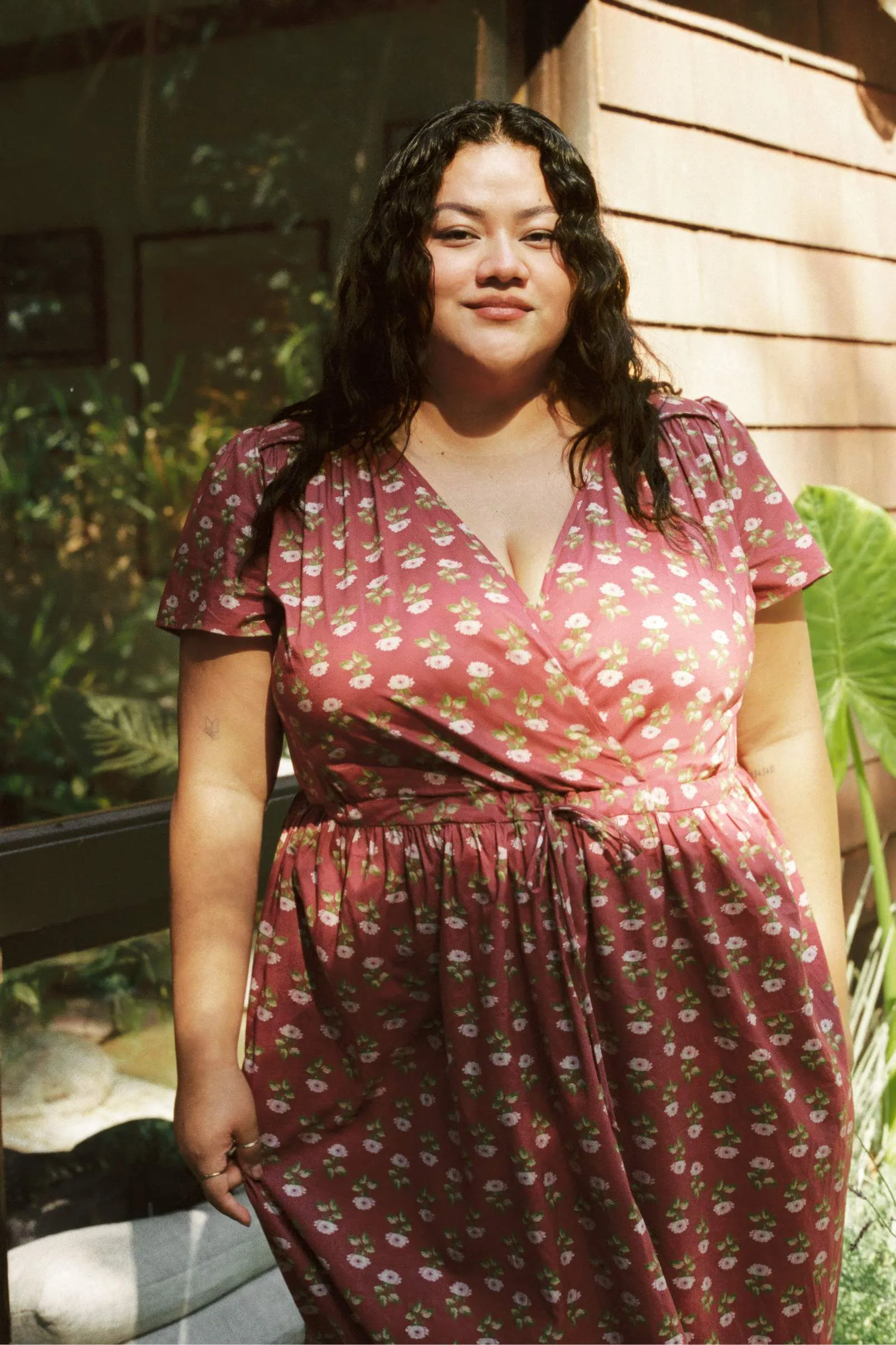 The Simple Dawn Dress Extended | Antique Lotus Red sold by Christy Dawn