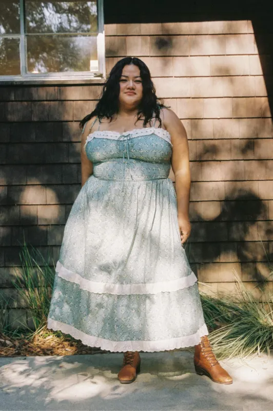 The Emma Dress Extended | Sage Trellis sold by Christy Dawn