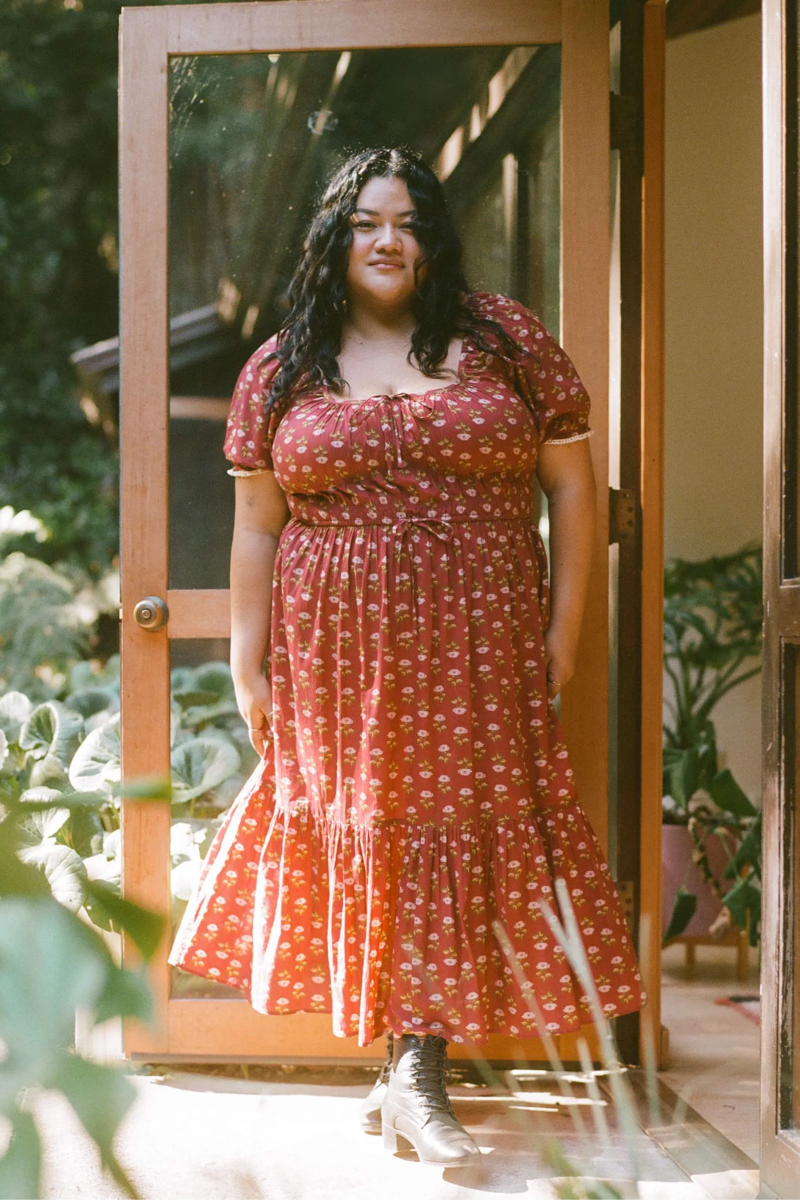 The Brynne Dress Extended | Antique Lotus Red sold by Christy Dawn product image thumbnail 2