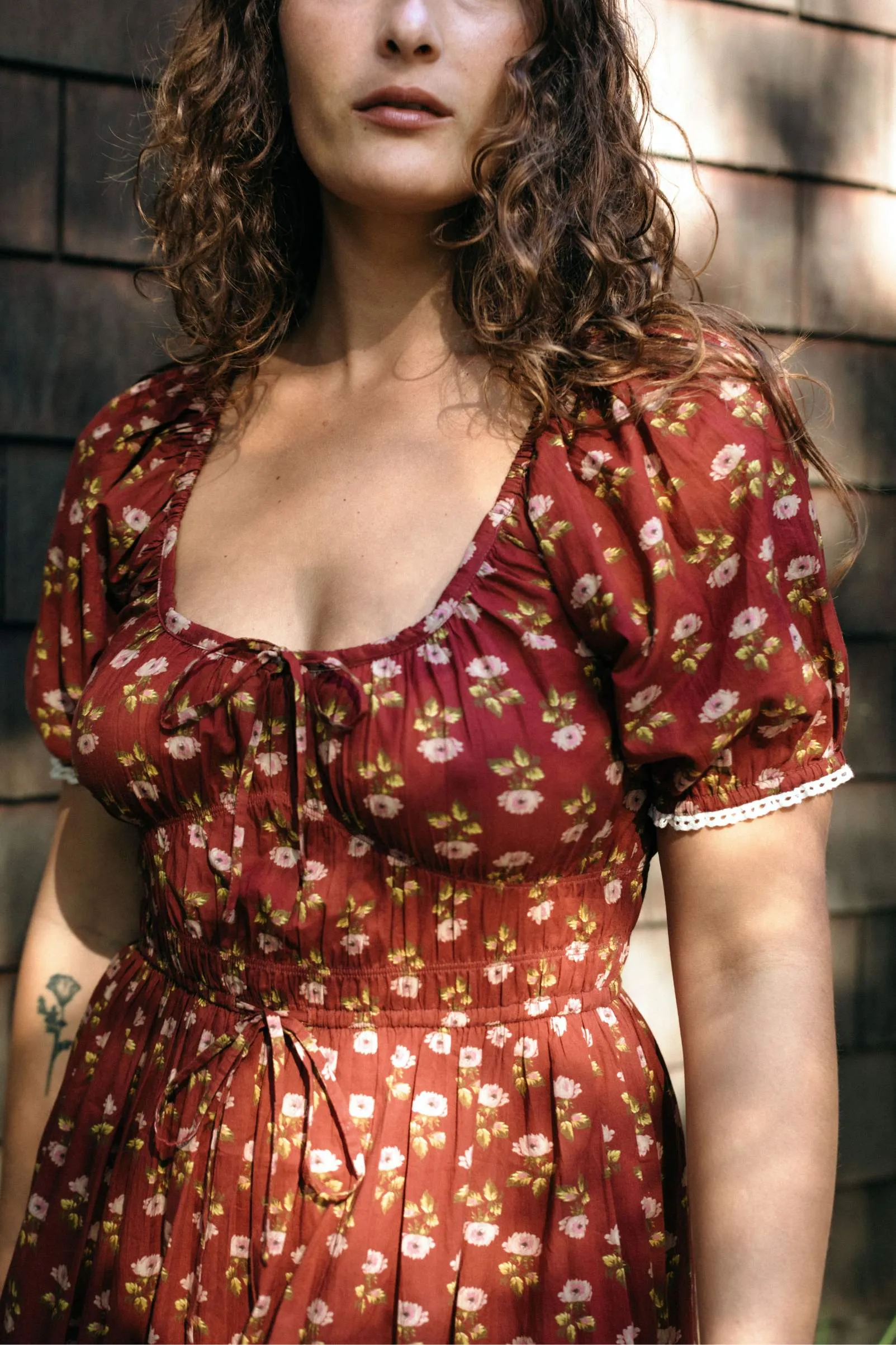 The Brynne Dress | Antique Lotus Red sold by Christy Dawn product image thumbnail 4