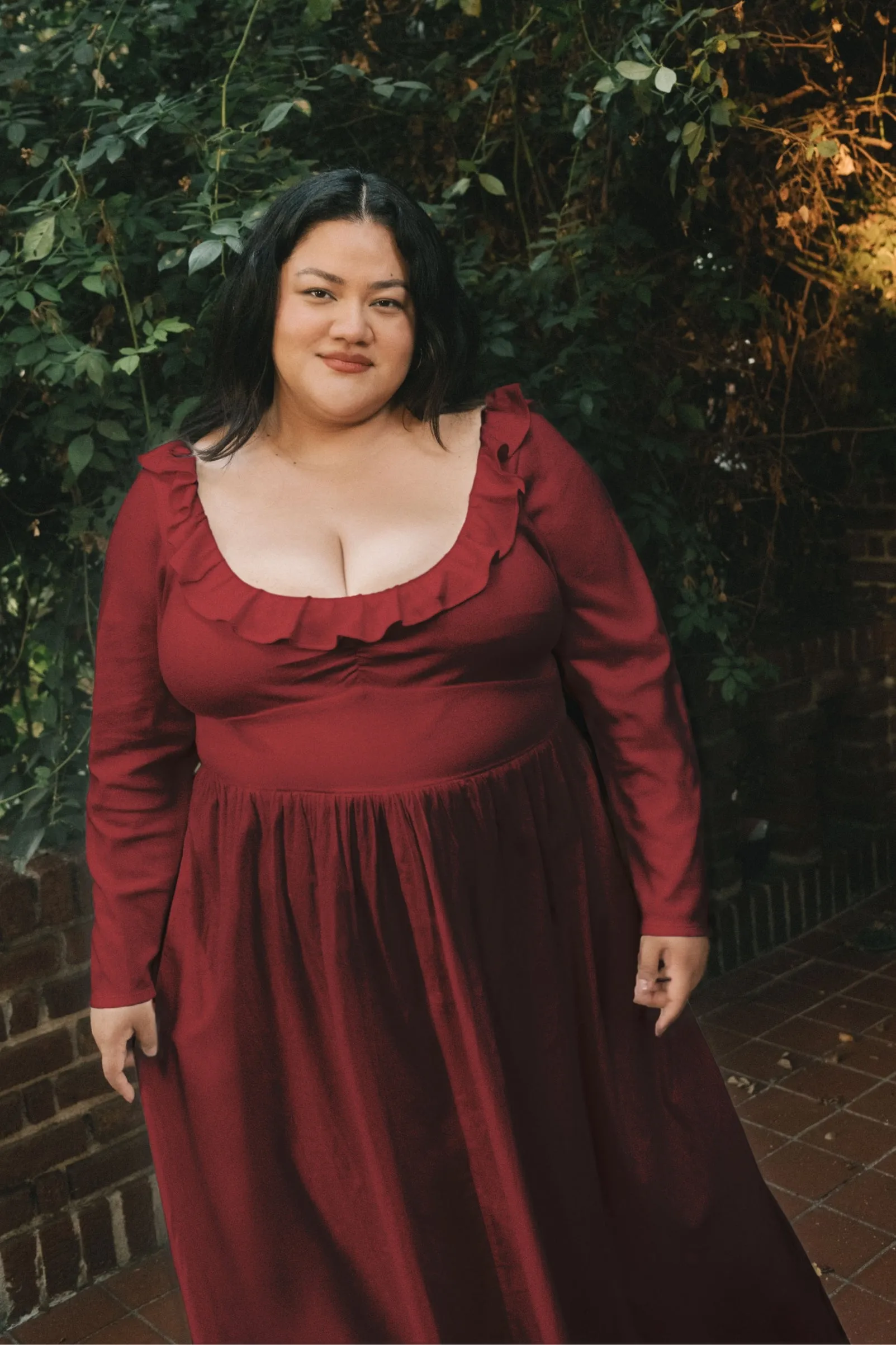 The Marion Dress Extended | Red Dahlia sold by Christy Dawn