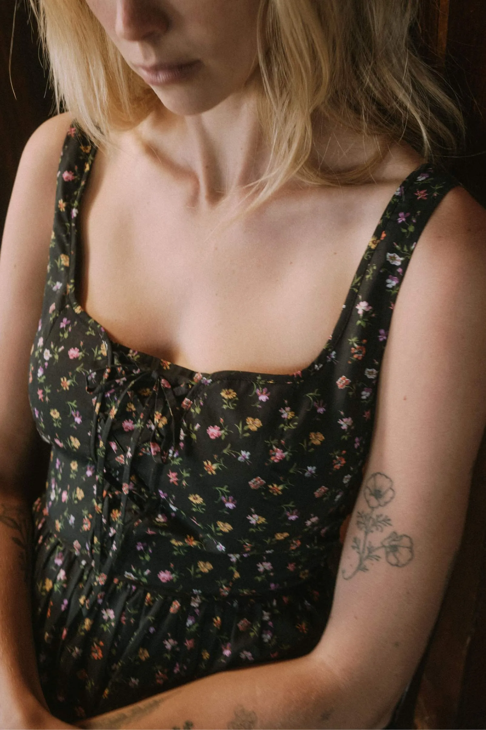 The Adele Dress Petites | Night Garden sold by Christy Dawn product image thumbnail 2