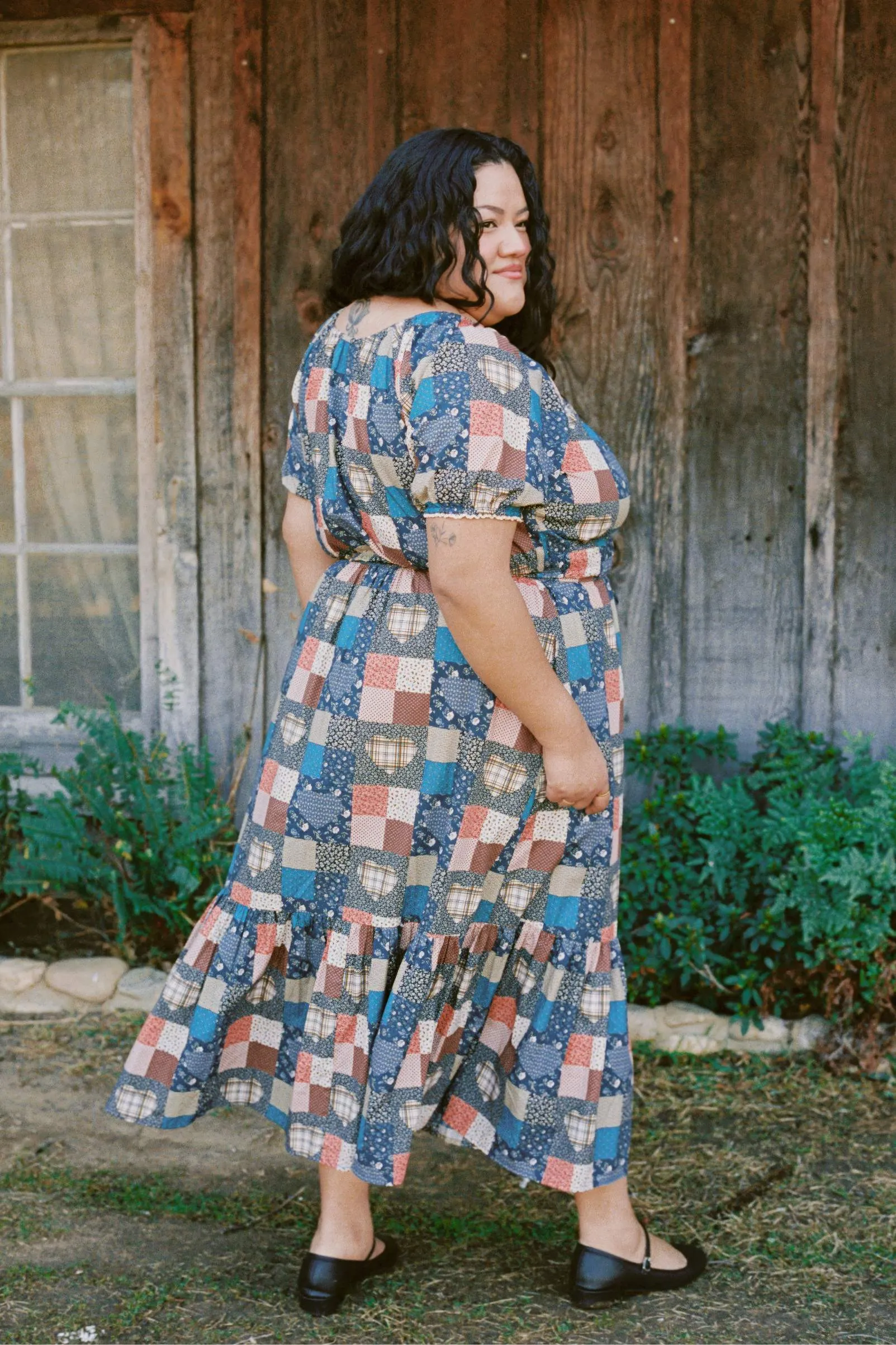 The Brynne Dress Extended | Patchwork Blues sold by Christy Dawn product image thumbnail 5