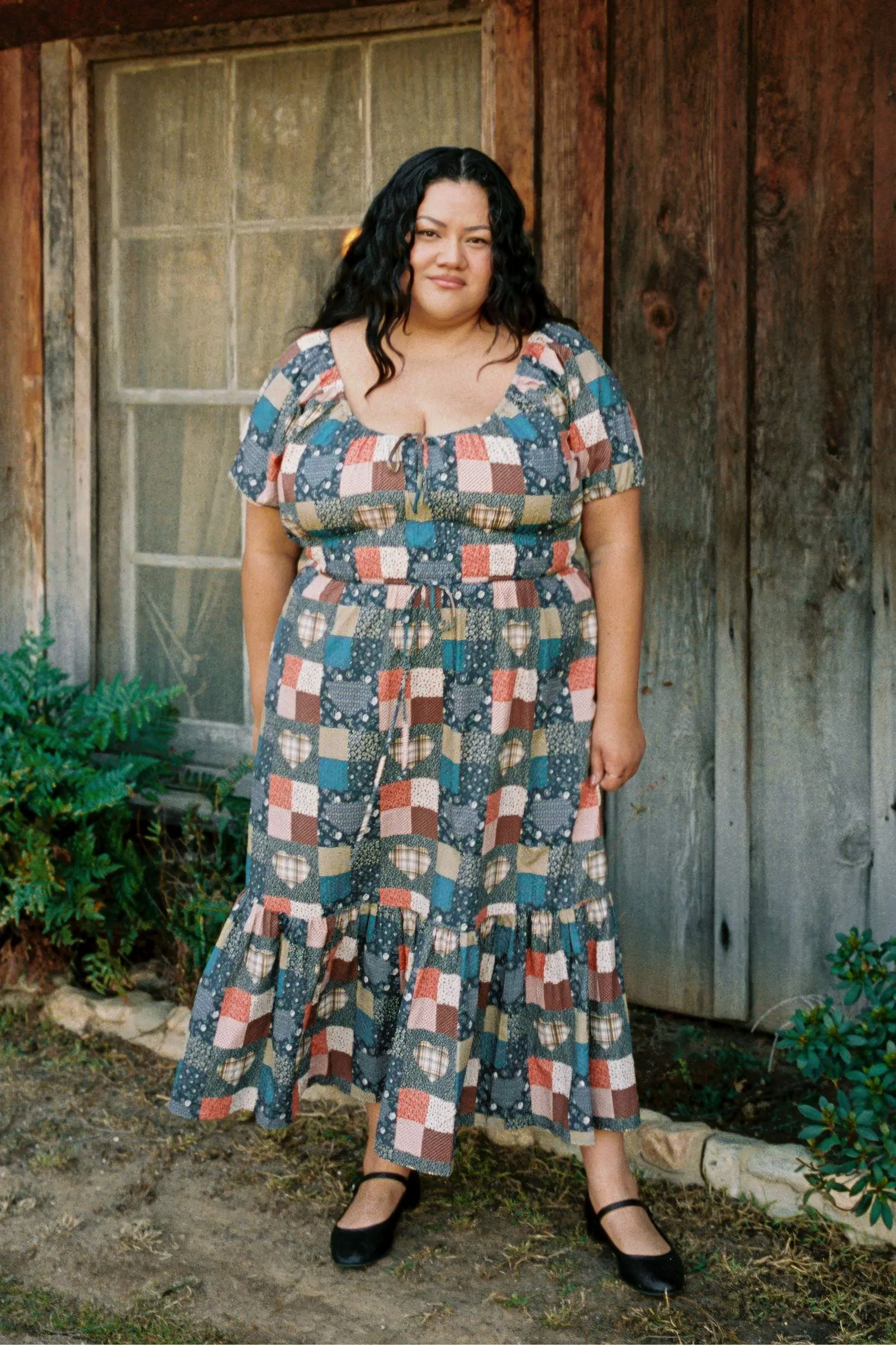 The Brynne Dress Extended | Patchwork Blues sold by Christy Dawn product image thumbnail 4