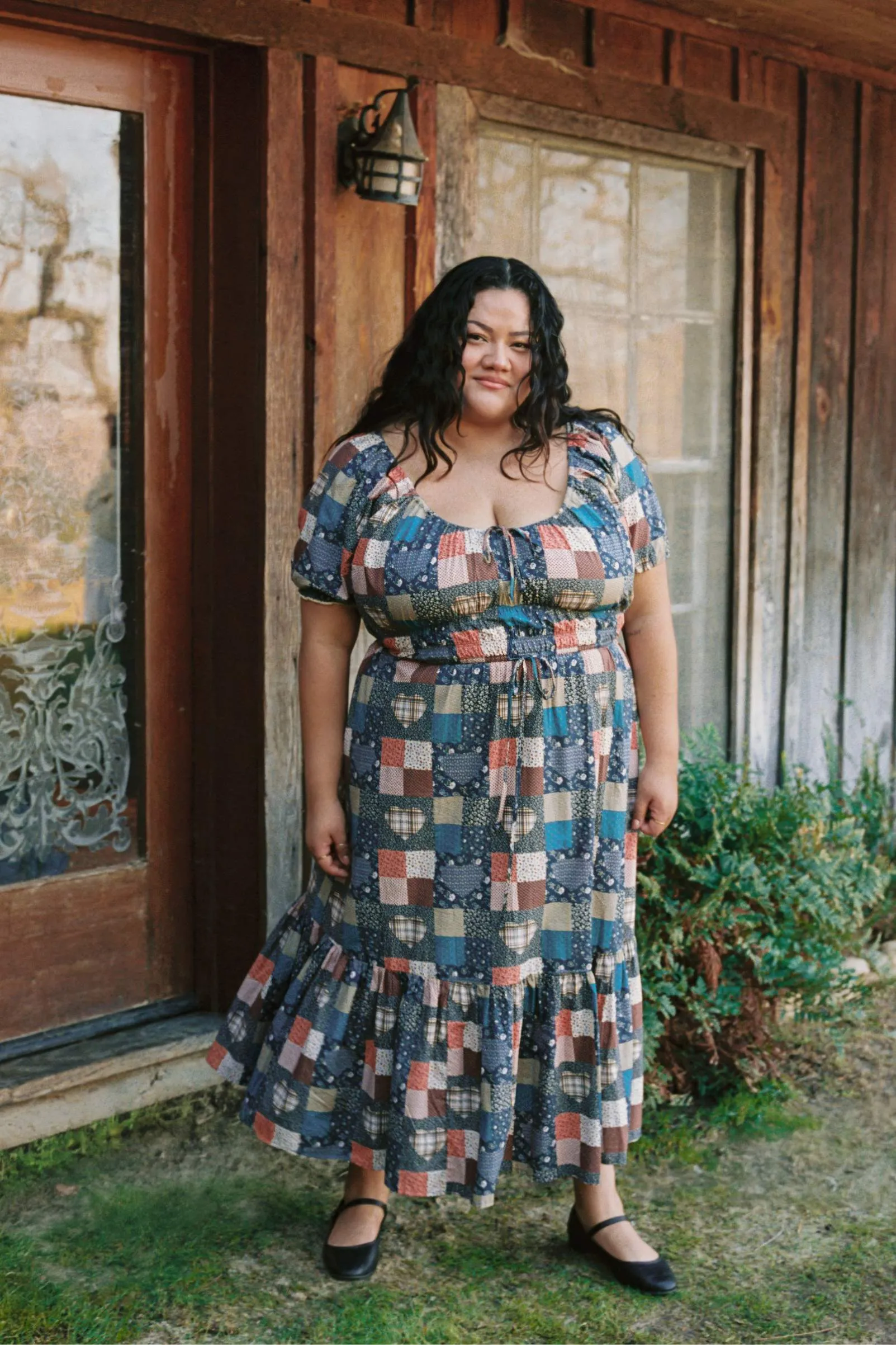 The Brynne Dress Extended | Patchwork Blues sold by Christy Dawn product image thumbnail 3