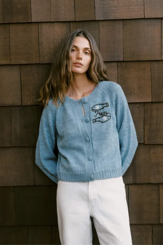 The Astral Cardigan | Pisces Lapis sold by Christy Dawn
