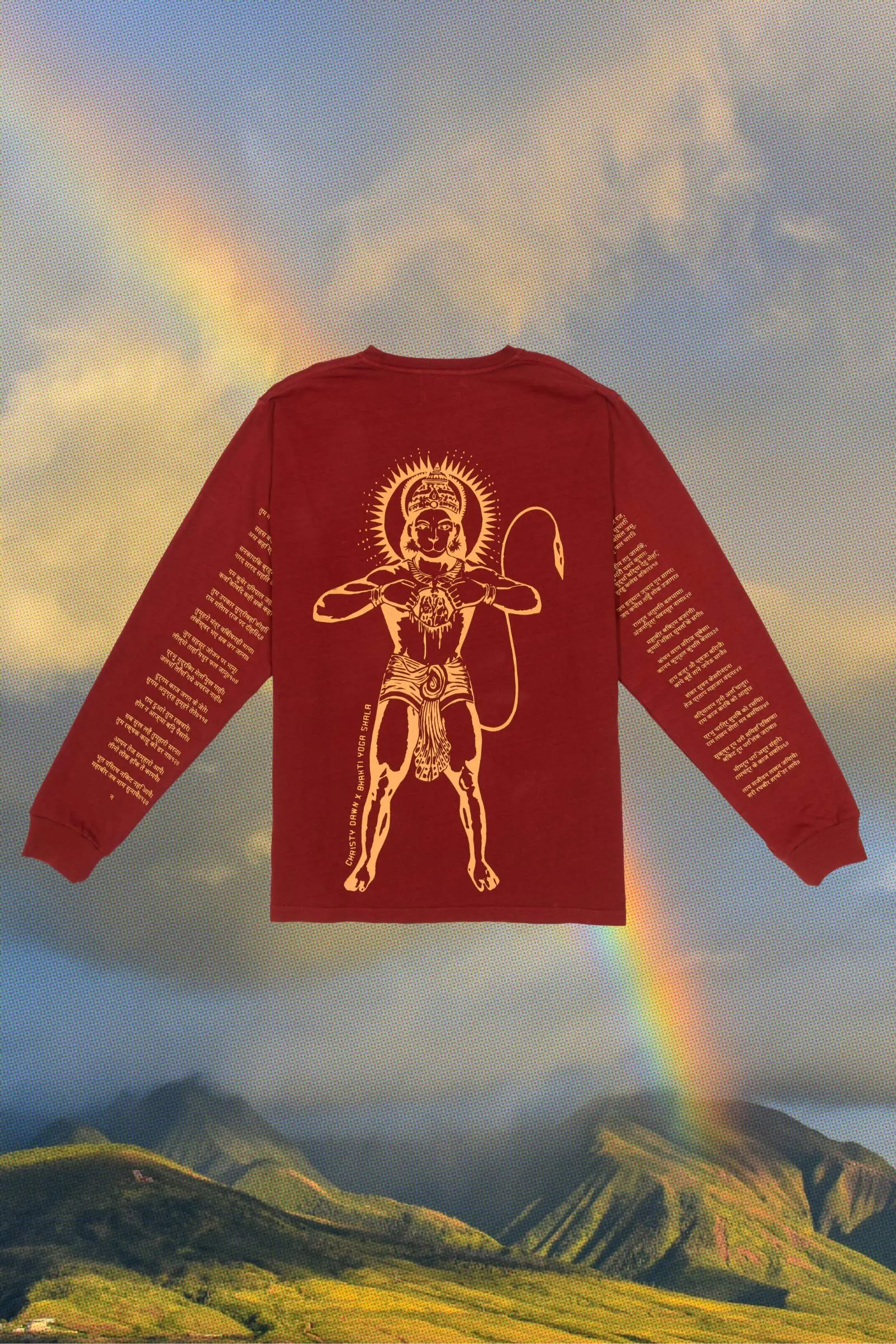 Regenerative Long Sleeve Tee | Hanuman Red sold by Christy Dawn