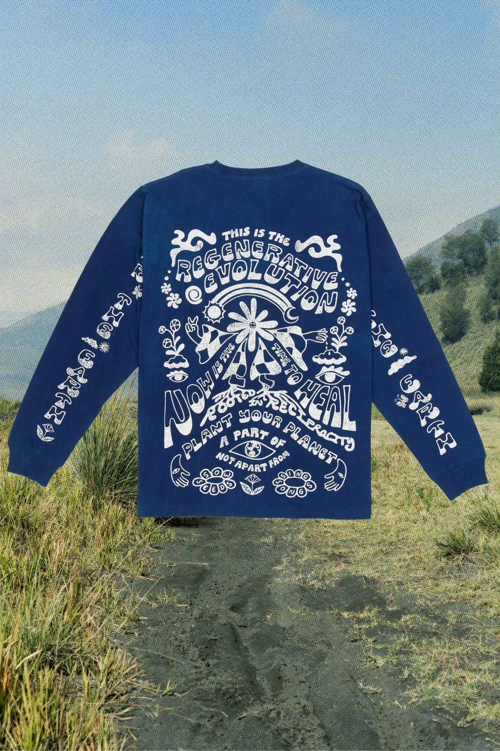 Regenerative Long Sleeve Tee | Evolution Indigo sold by Christy Dawn