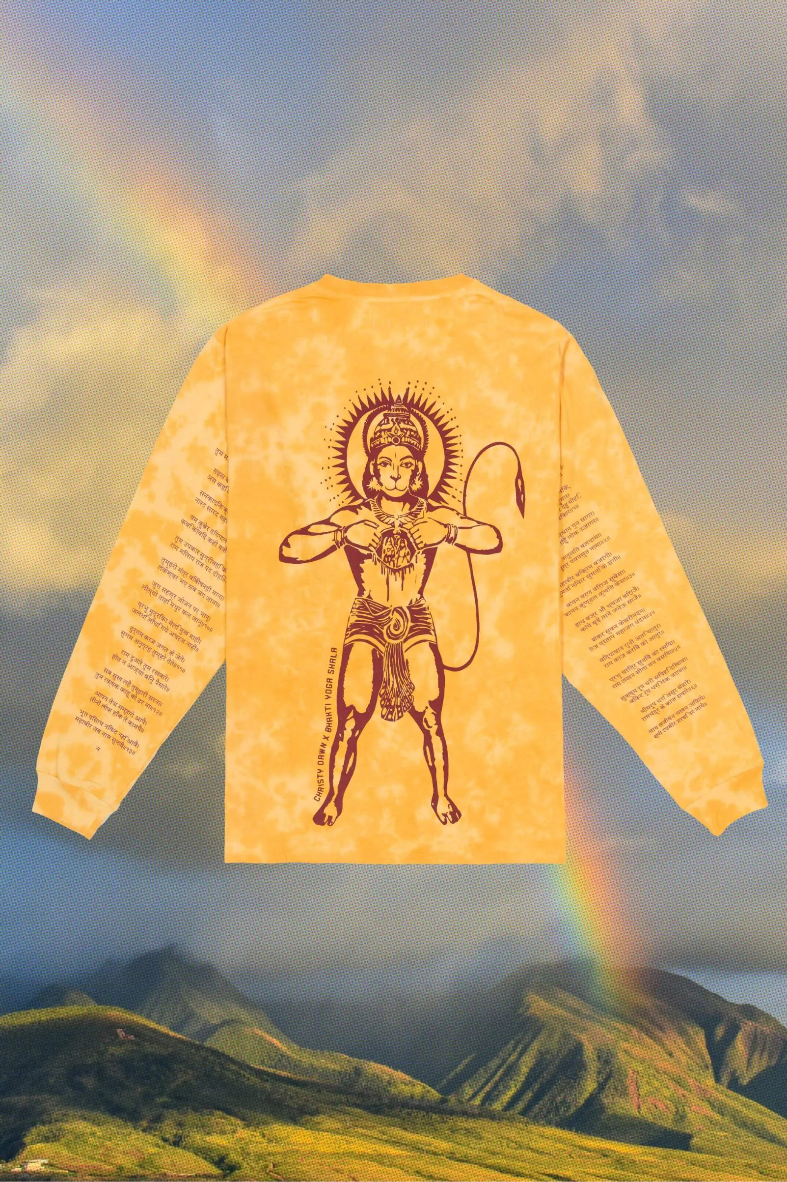 Regenerative Long Sleeve Tee | Hanuman Yellow sold by Christy Dawn