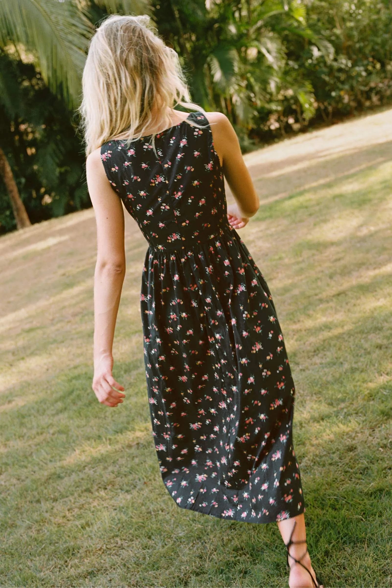 The Isola Dress | Lantana Blooms Black sold by Christy Dawn product image thumbnail 5