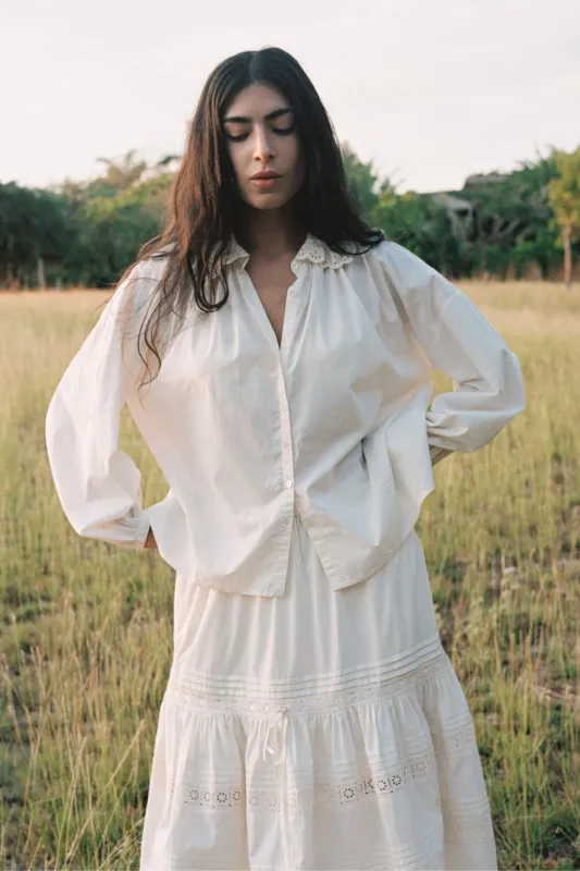 The Ghita Blouse | Pearl sold by Christy Dawn